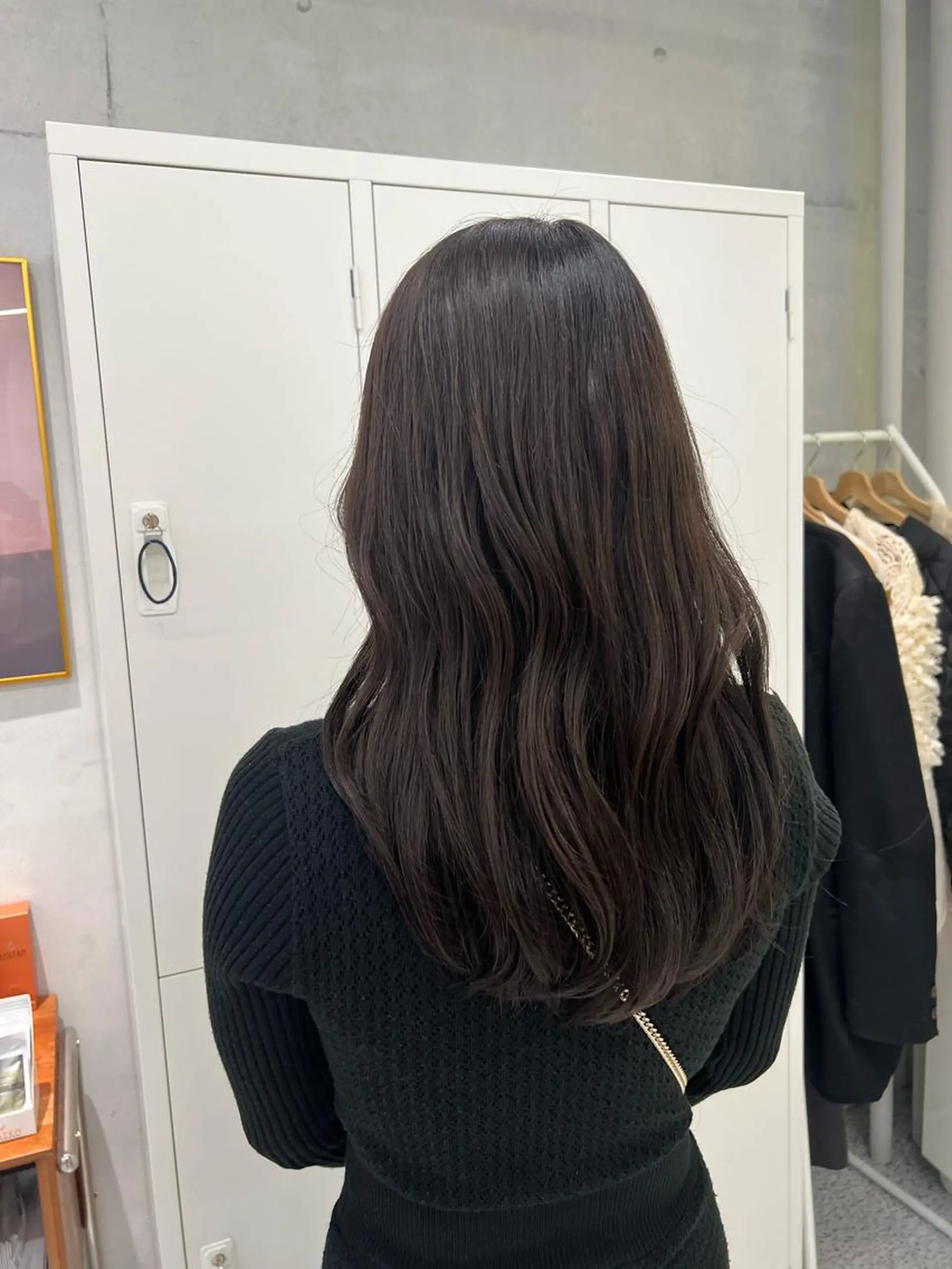 セミロング カラー ブリーチ ブラウンカラー 透明感カラー ブリーチなしカラー 韓国風ヘア ヘアカラー トリートメント 韓国ヘア☁️ mitsukiのヘアスタイル