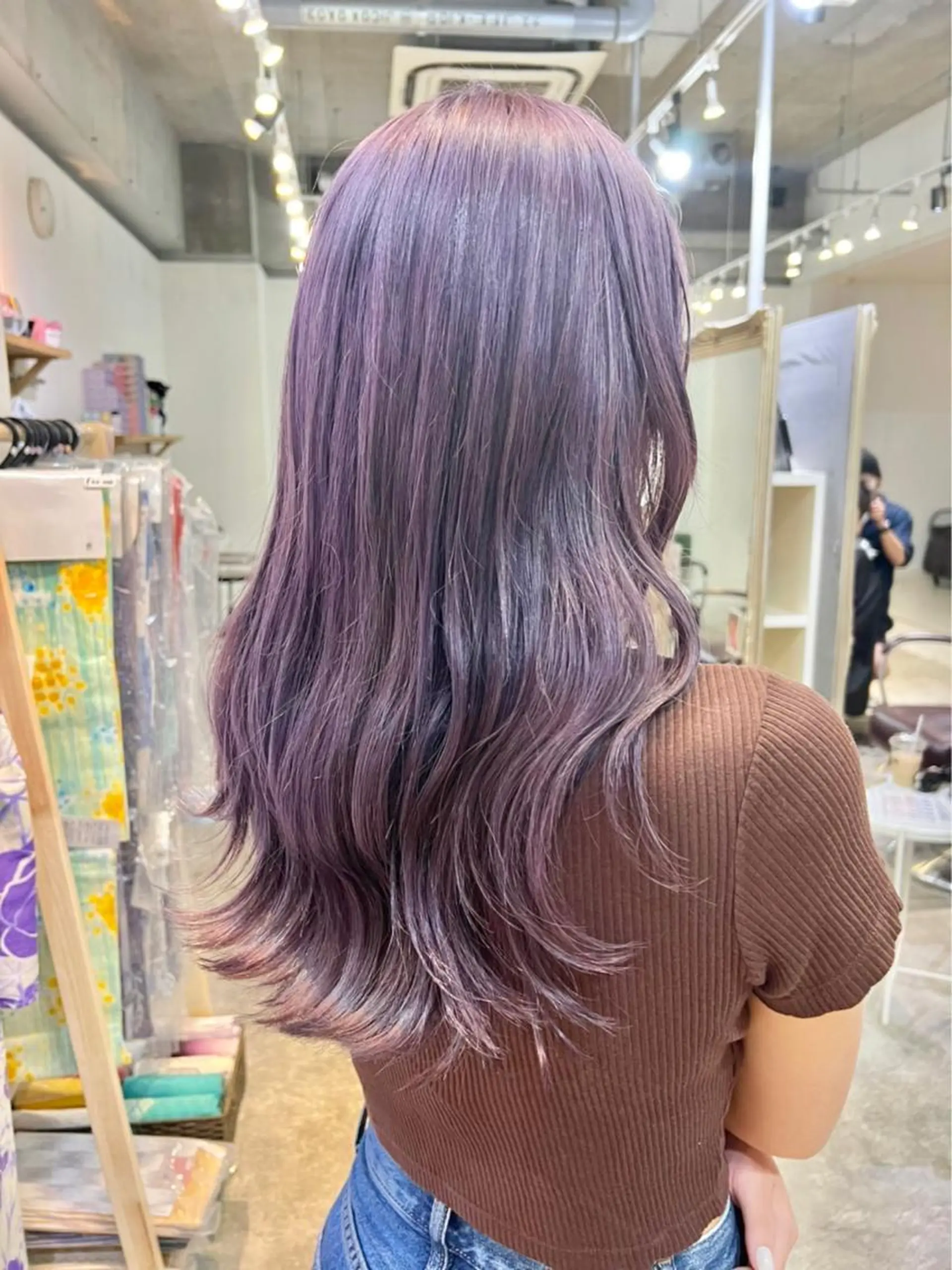 ロング カラー パープルカラー AMRITA所属・men'sｶｯﾄ ﾊﾟｰﾏ🫧ｼｵﾝのヘアスタイル