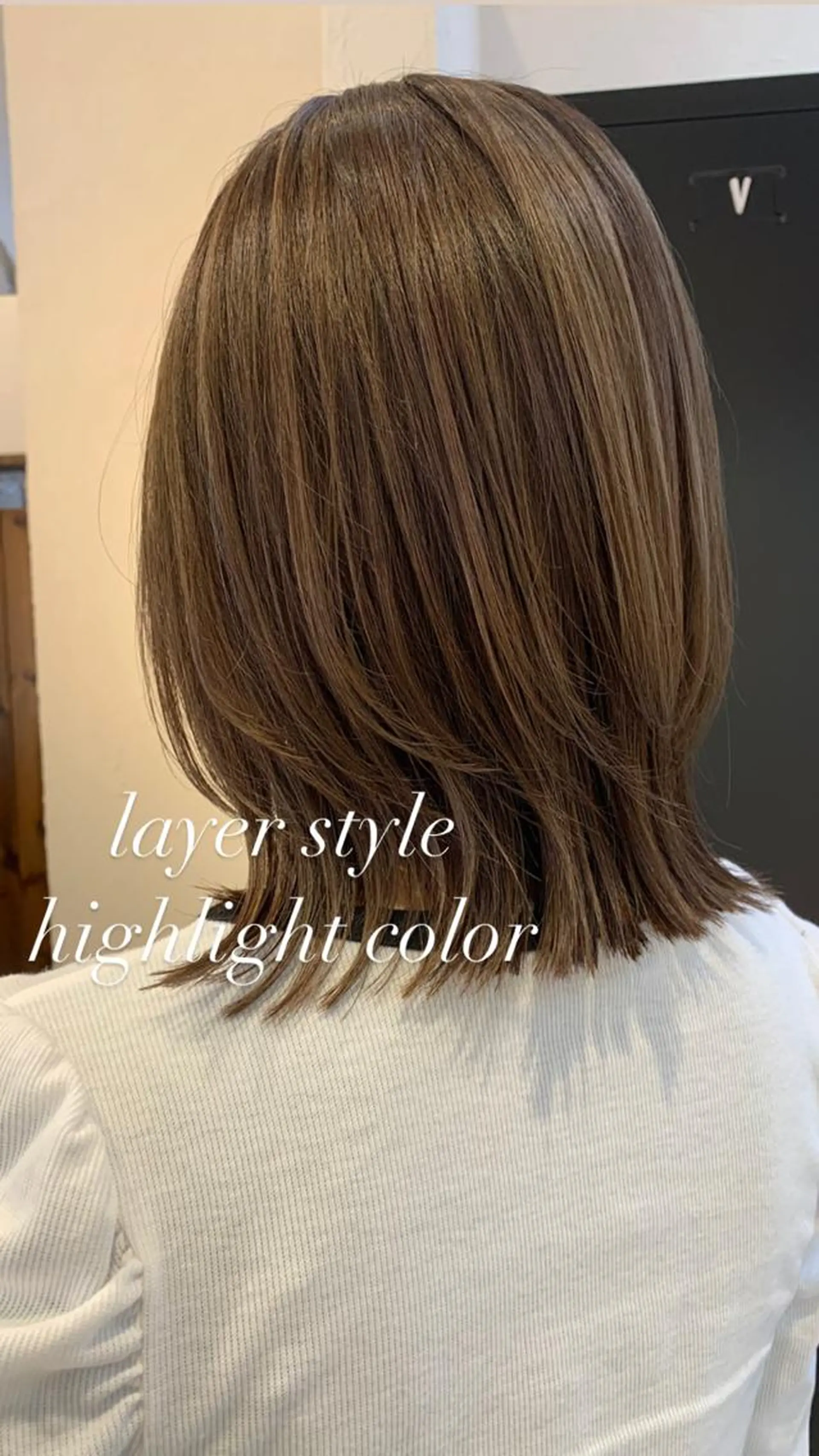 ミディアム カラー カット ヘアカラー トリートメント 似合わせカラー/艶 髪質改善/ヨシザキのヘアスタイル