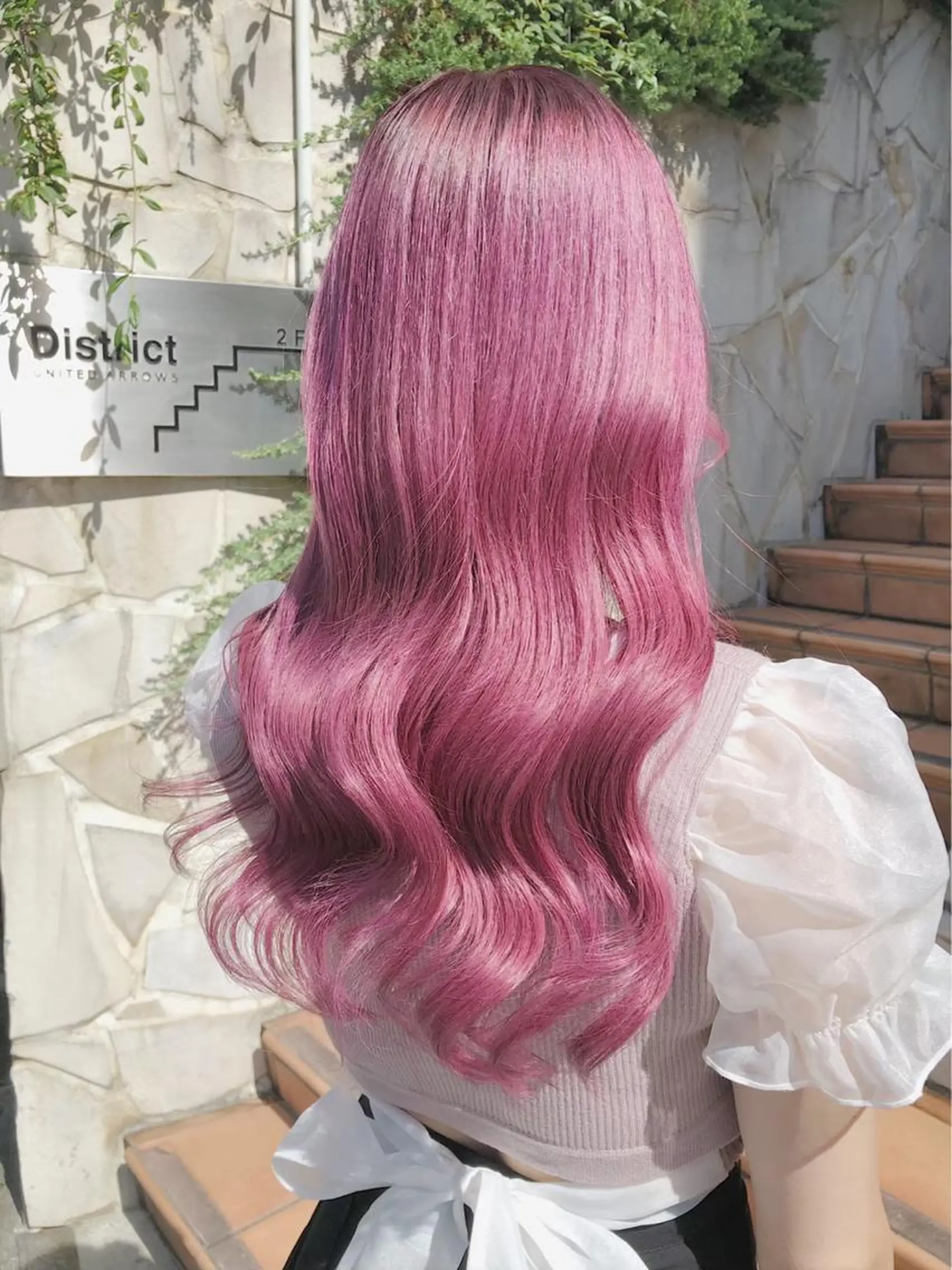 ロング 🩶 ピンクカラー/ ブロンド🩶くるみのヘアスタイル