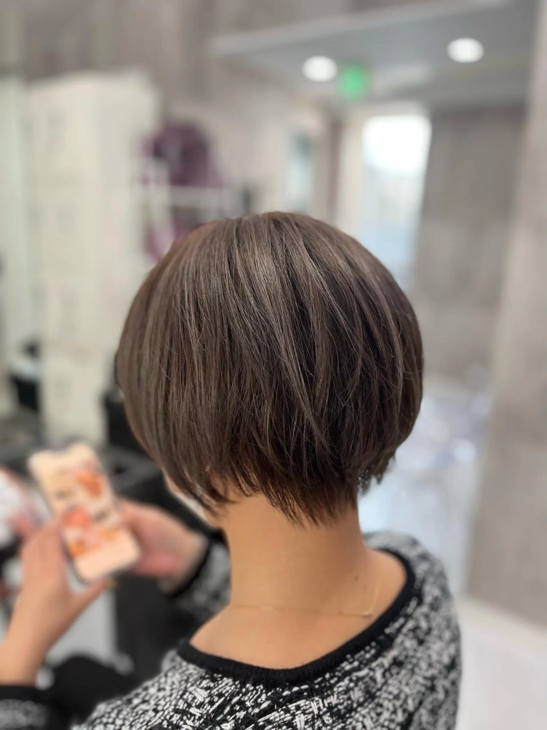 ショート カラー グレージュ くびれヘア ショートヘア メンズ特化/パーマ/ 骨格矯正カット/真人のヘアスタイル