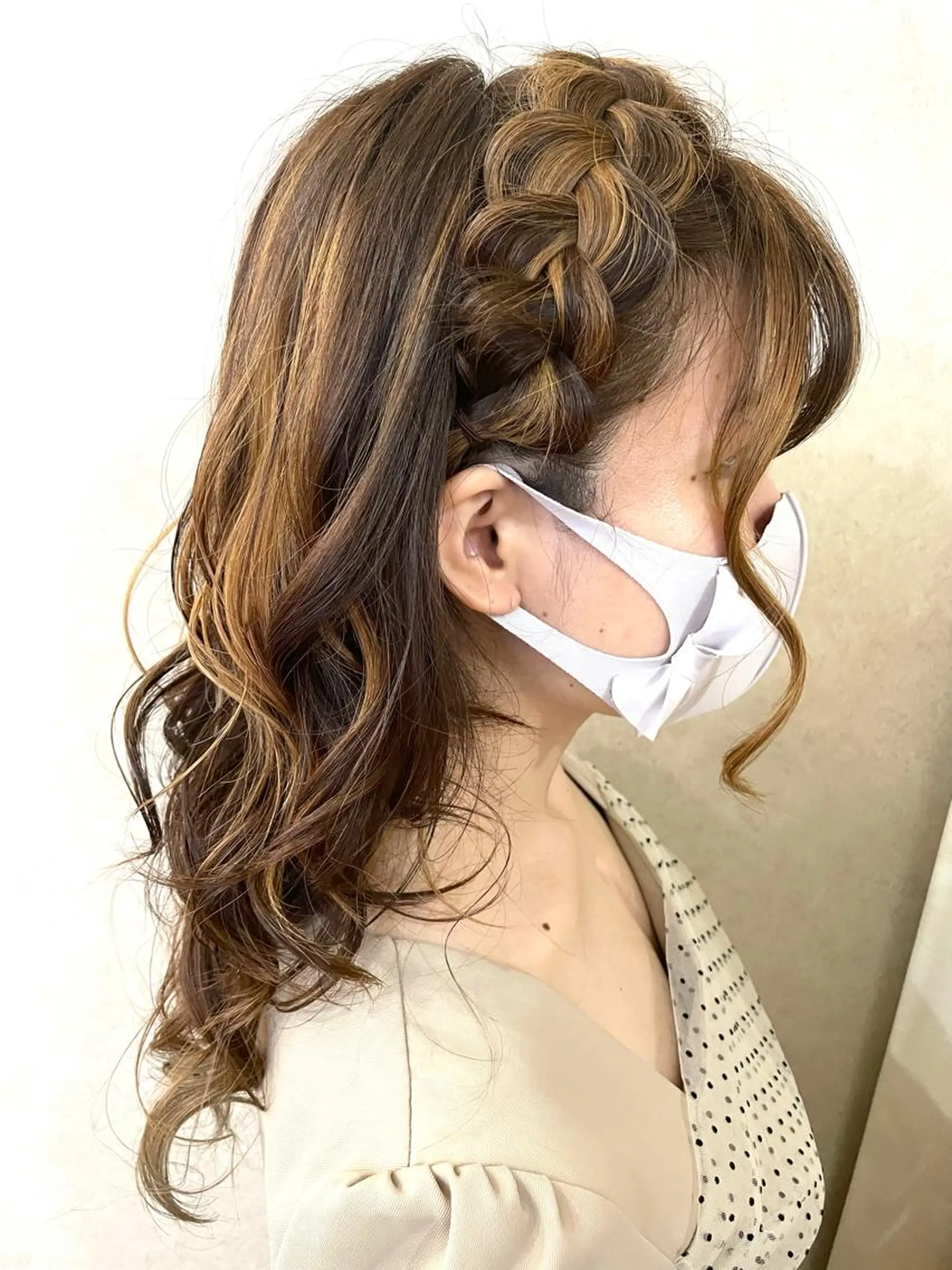 ロング カラー パーマ ヘアアレンジ メンズ ハーフアップ シールエクステ メンズバレイヤージュ メンズブリーチ メンズハイライト ヘアセット 🦋高瀬寛菜🦋 韓国/ブリーチのヘアスタイル