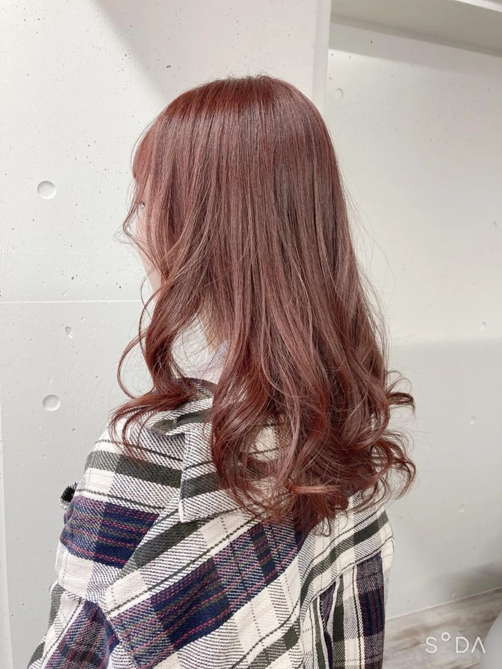 ロング オレンジブラウン カット ヘアカラー ミルミー美容室所属・🦄💒💓齎藤 七海子🦄💒💓のマツエク・マツパデザイン