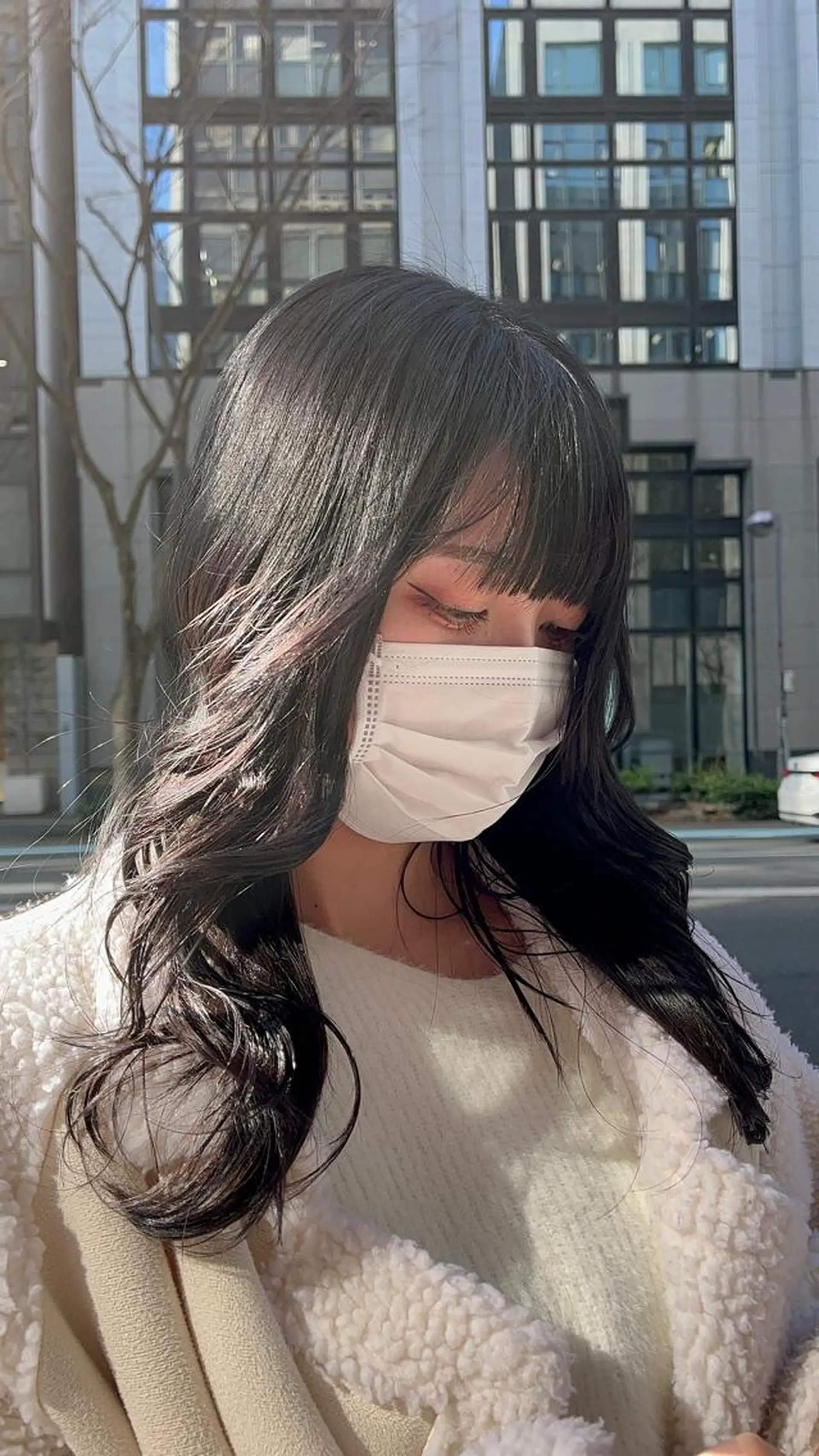 カラー えんぐちとも／透明感 カラー／博多ボブのヘアスタイル