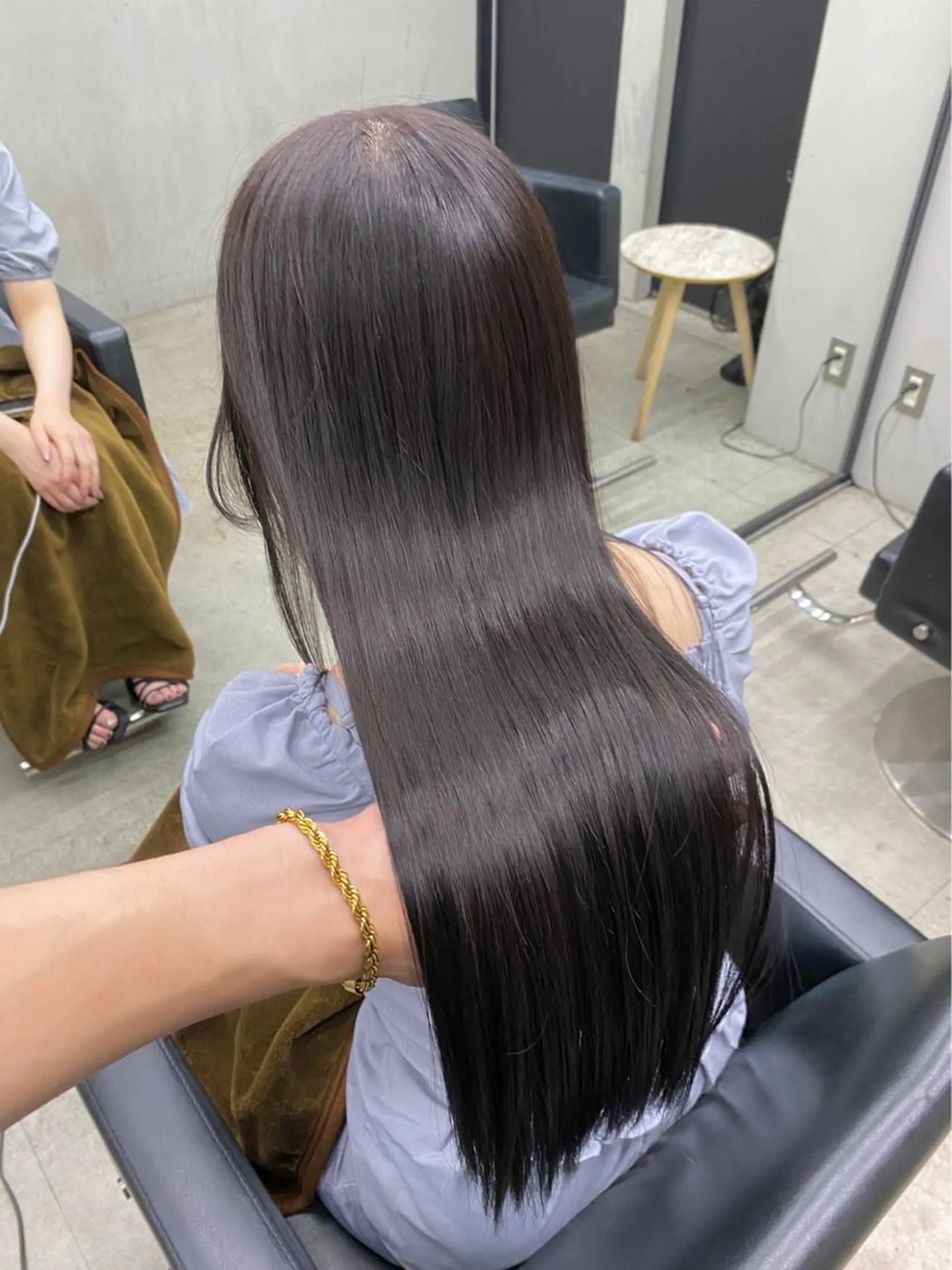 ロング カラー カット ヘアカラー トリートメント ヘッドスパ ヘアセット 透明感/オリーブ/ グレージュ/YUKAのヘアスタイル