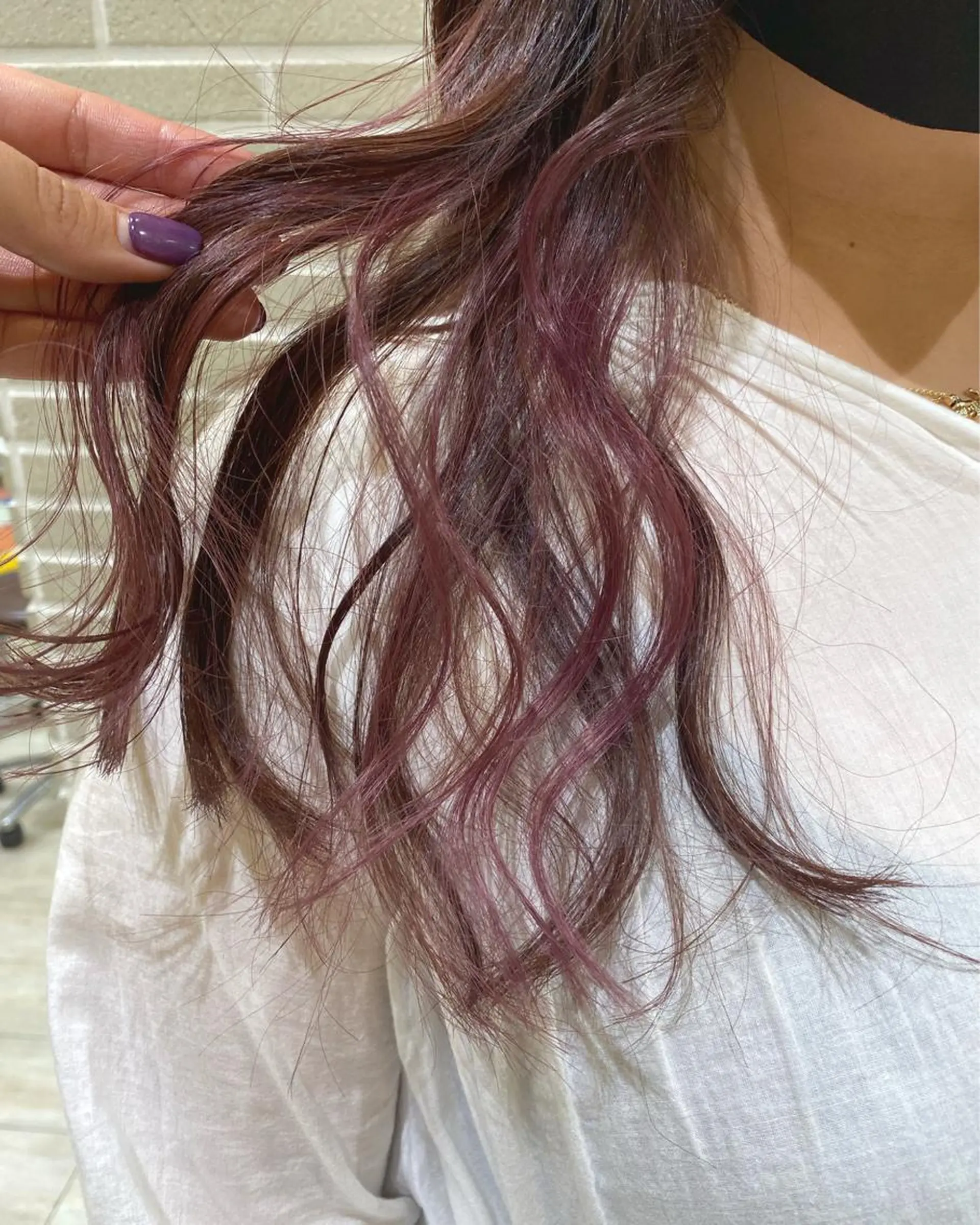 ロング ヘアカラー 植田 菜月のヘアスタイル