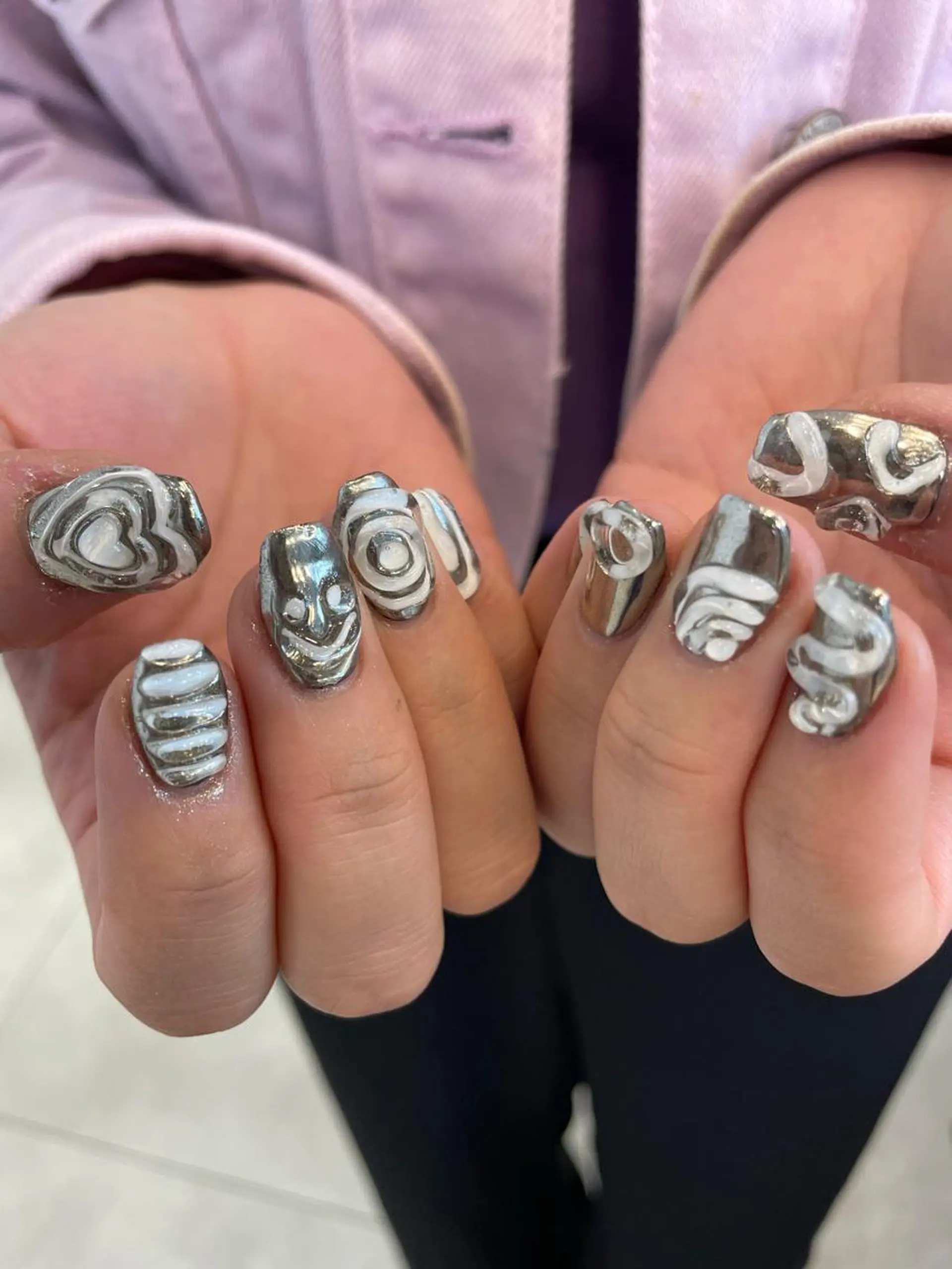 ネイル ハンドネイル なぽ ❤︎ y2k/韓国nailのネイルデザイン