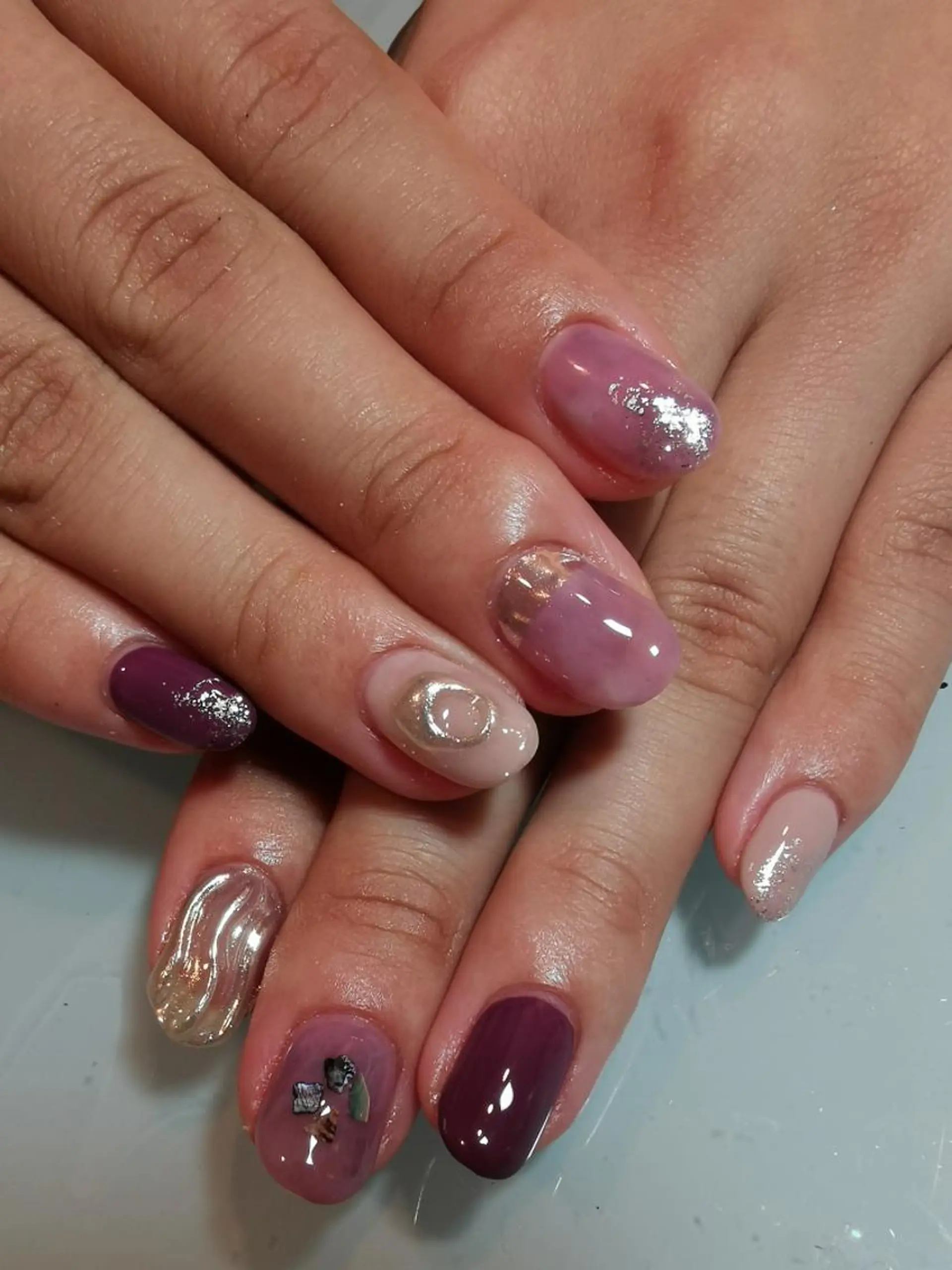 ネイル ミラーネイル 人気エリア💖完全個室【ルリエ】所属・ネイルサロン Lelienルリエのネイルデザイン