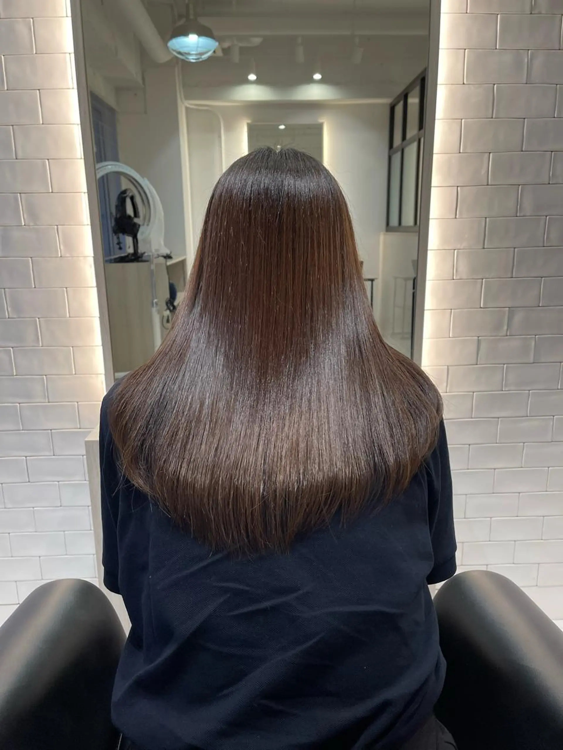 ミディアム ヘアカラー トリートメント &chaLme   心斎橋所属・emi/髪質改善/ 韓国風/艶カラーのヘアスタイル