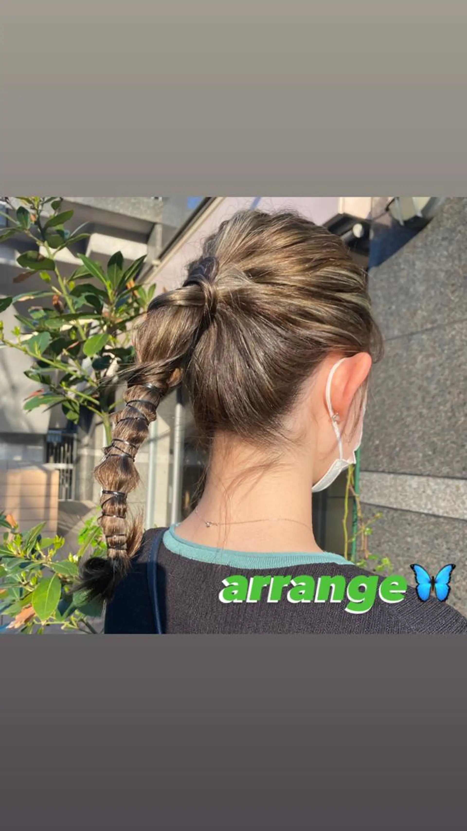 ロング ヘアアレンジ ポニーテール ハイライト SANDYS所属・ユ カのヘアスタイル