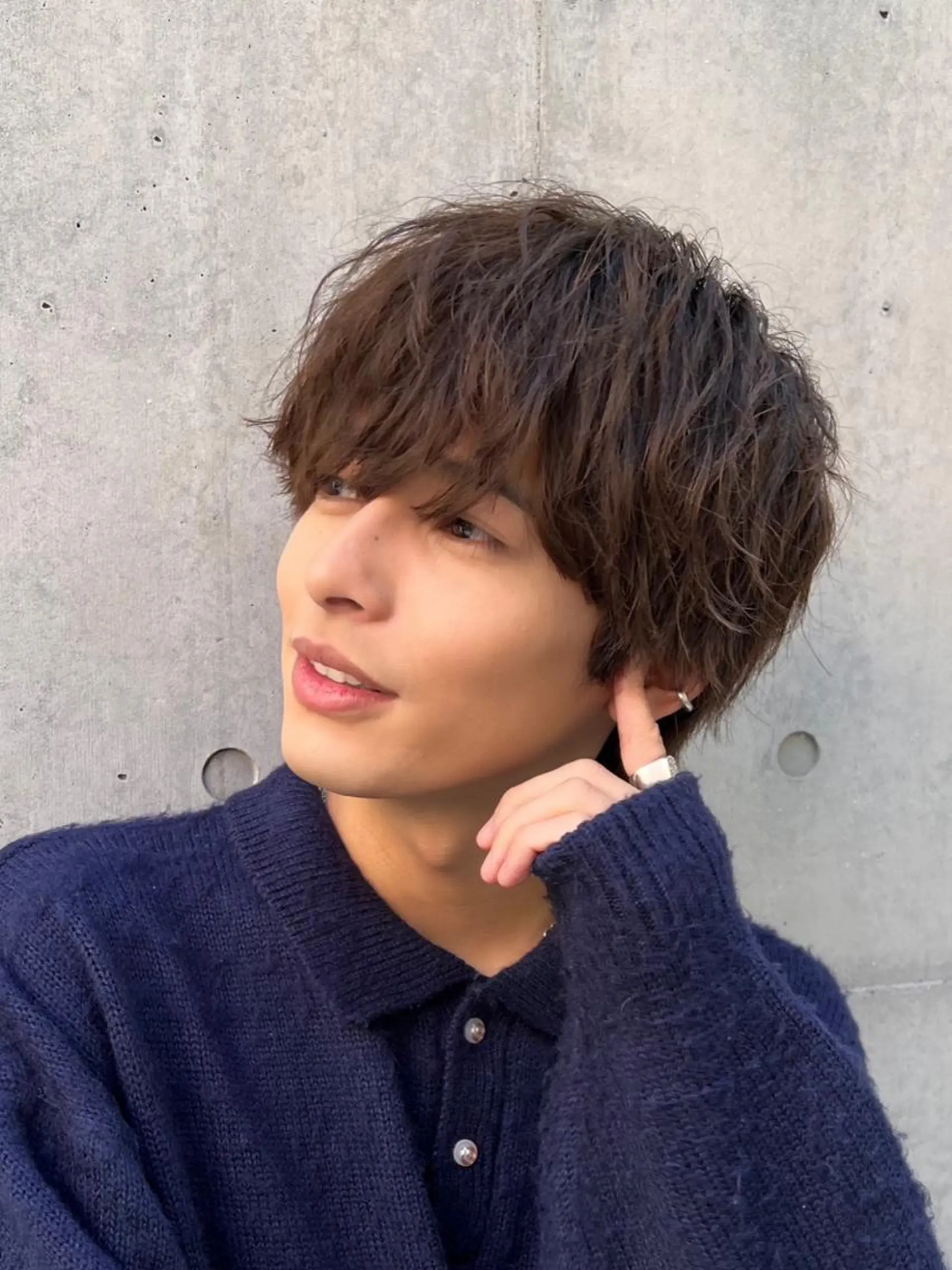 カラー メンズ カット ヘアセット 🌈艶髪ベージュ🌈 ユウトのヘアスタイル