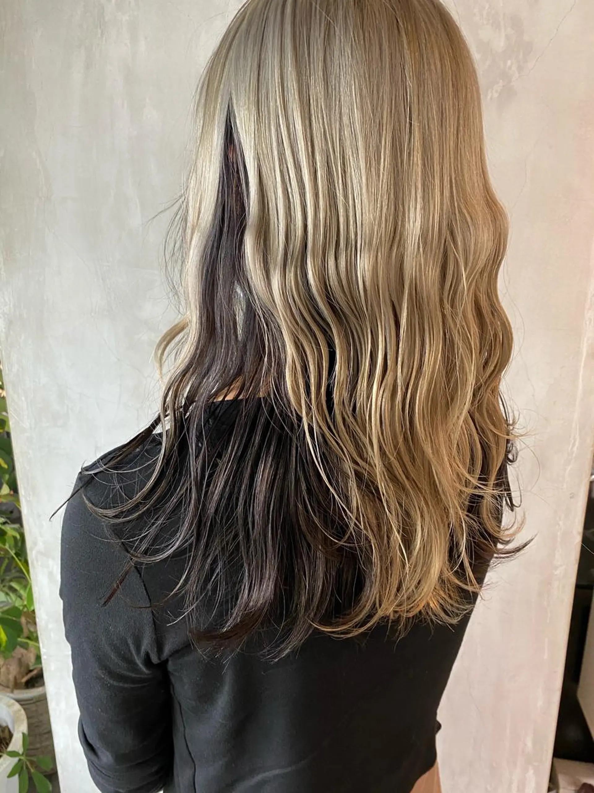 ロング カラー ヘアアレンジ ヘアカラー 切りっぱなしボブ/ デザインカラー店長のヘアスタイル