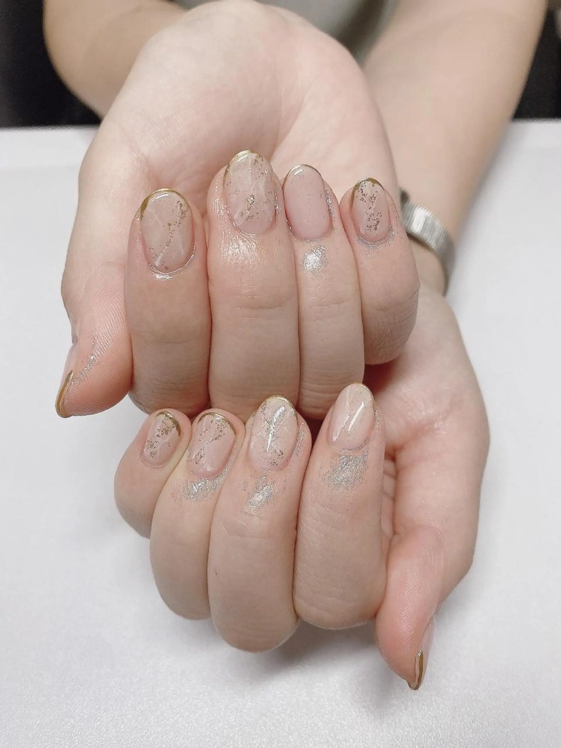 ネイル フレンチネイル ゴールド yuminail所属・錦糸町 yuminailのネイルデザイン