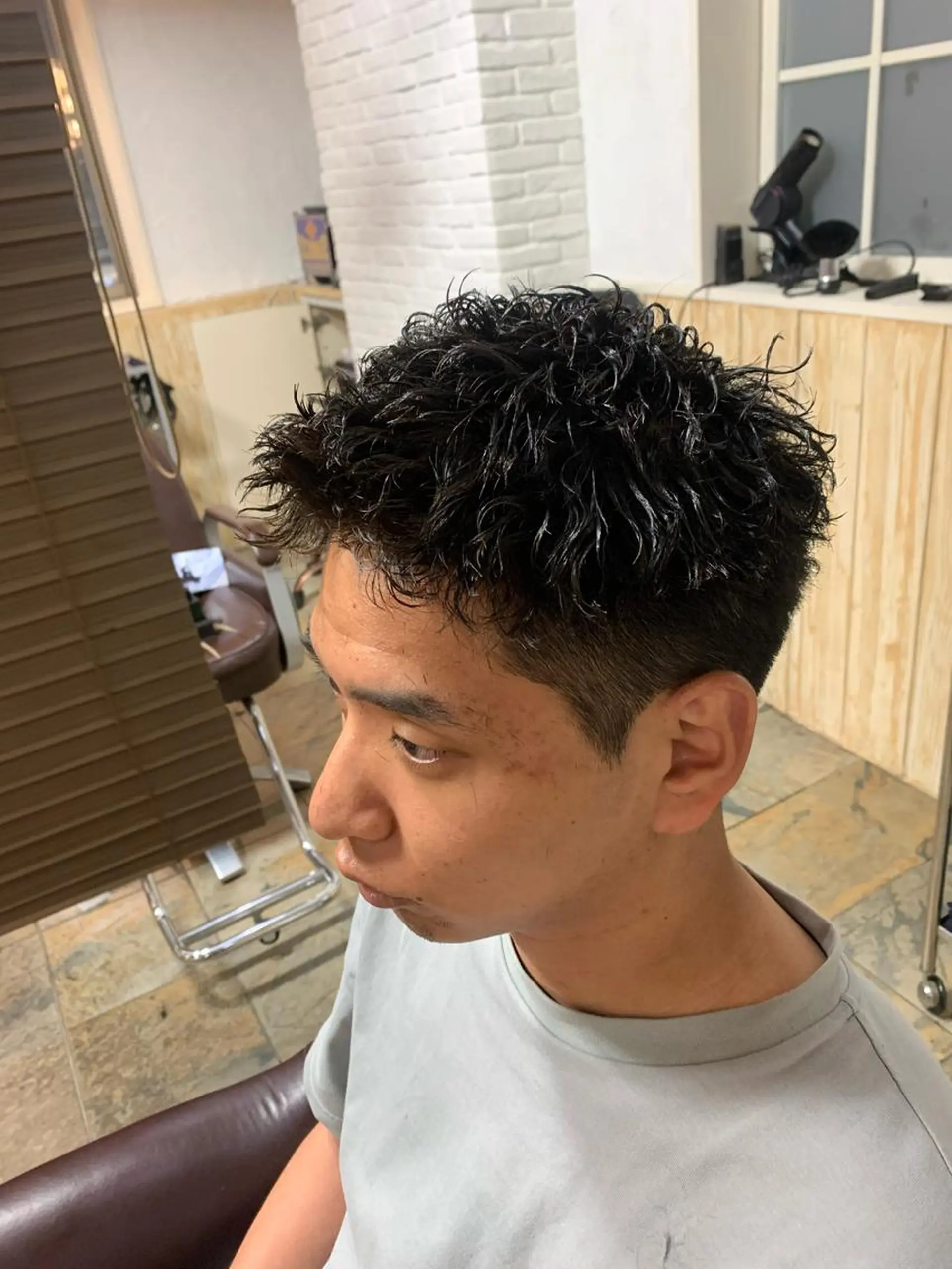 ショート メンズ ショートヘア フェードカット/メン ズパーマ/森巧真のヘアスタイル