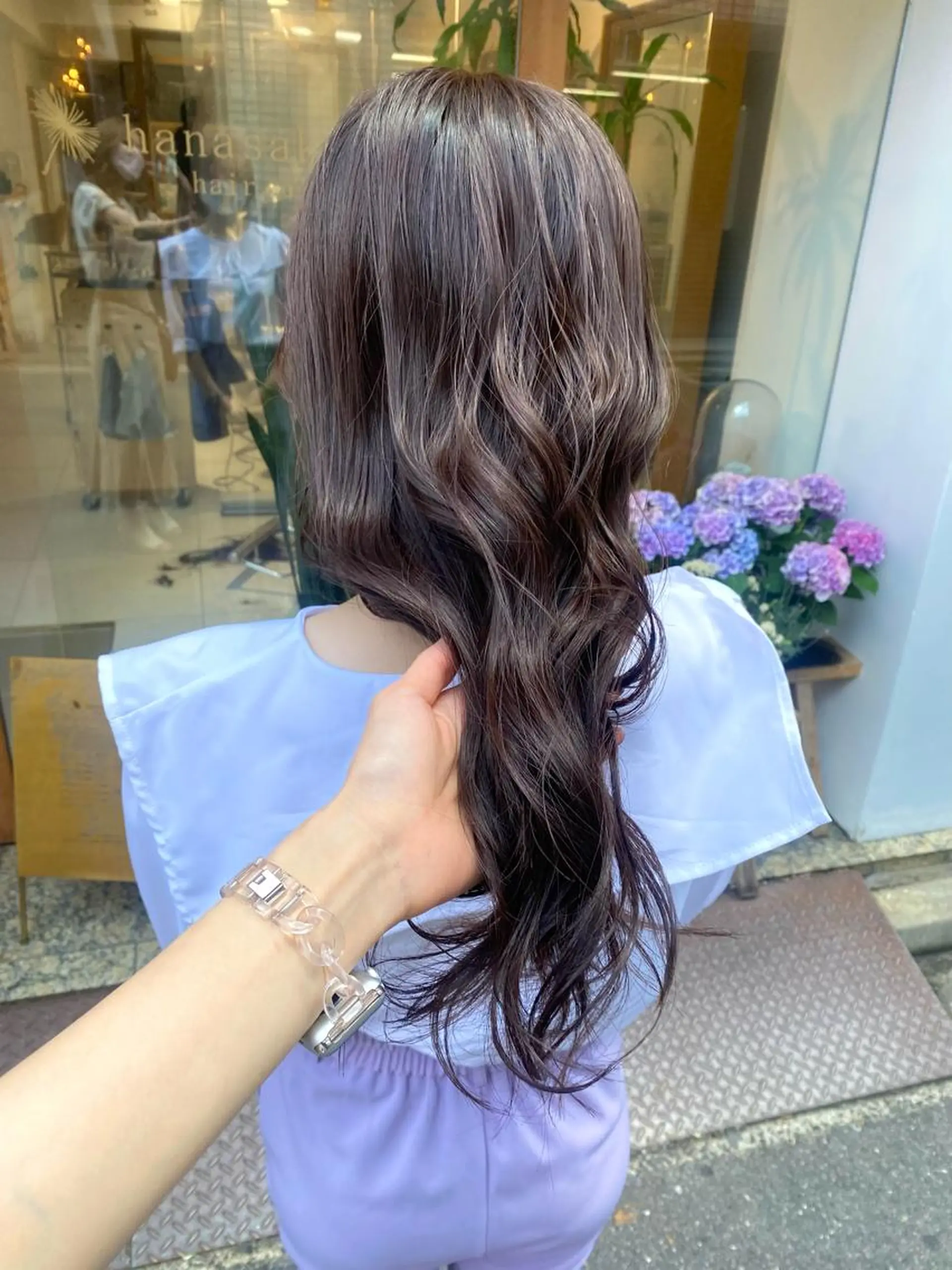 セミロング カラー カット ヘアカラー トリートメント 安永 涼のヘアスタイル
