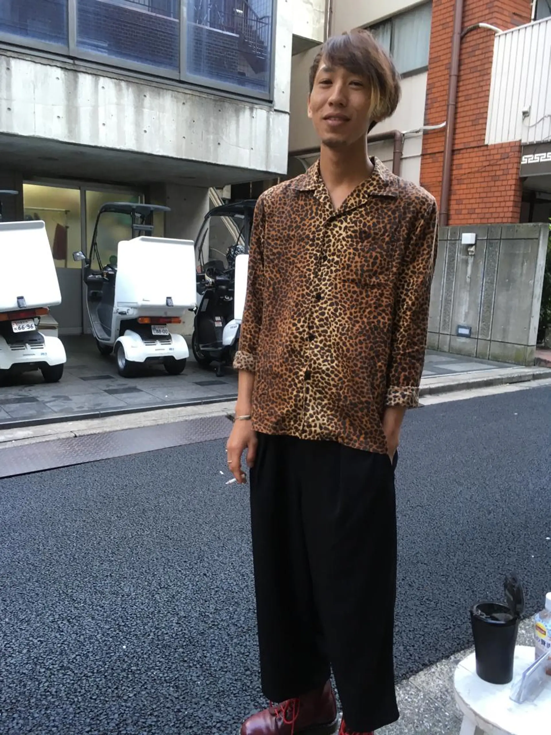 ショート カラー パーマ メンズ Drei.B.（ドライヴ）所属・ヨシダ アズサのヘアスタイル