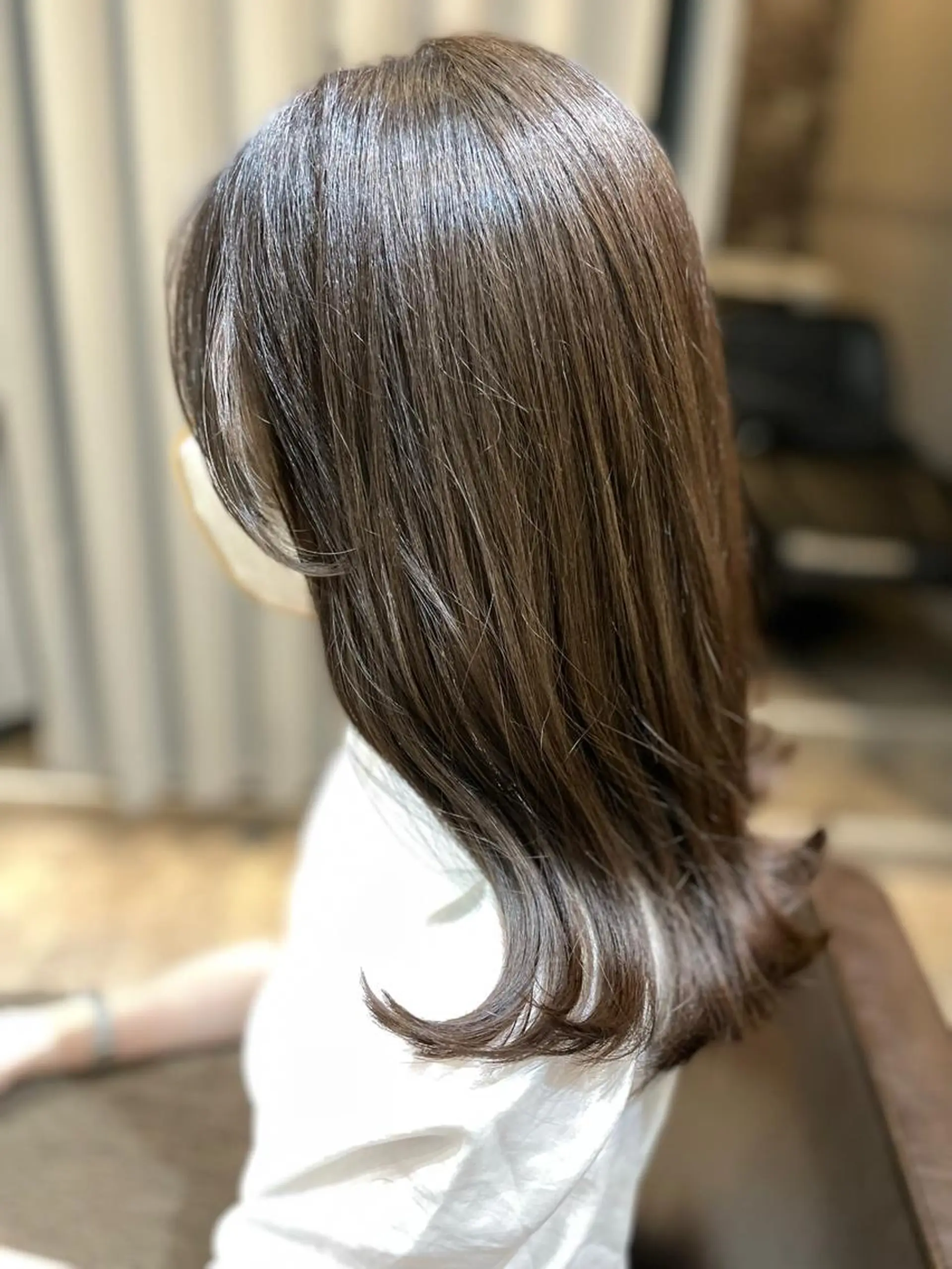 ミディアム 韓国風ヘア ワンホンヘア ヘアカラー トリートメント ヘッドスパ hair make powder 薮本のヘアスタイル