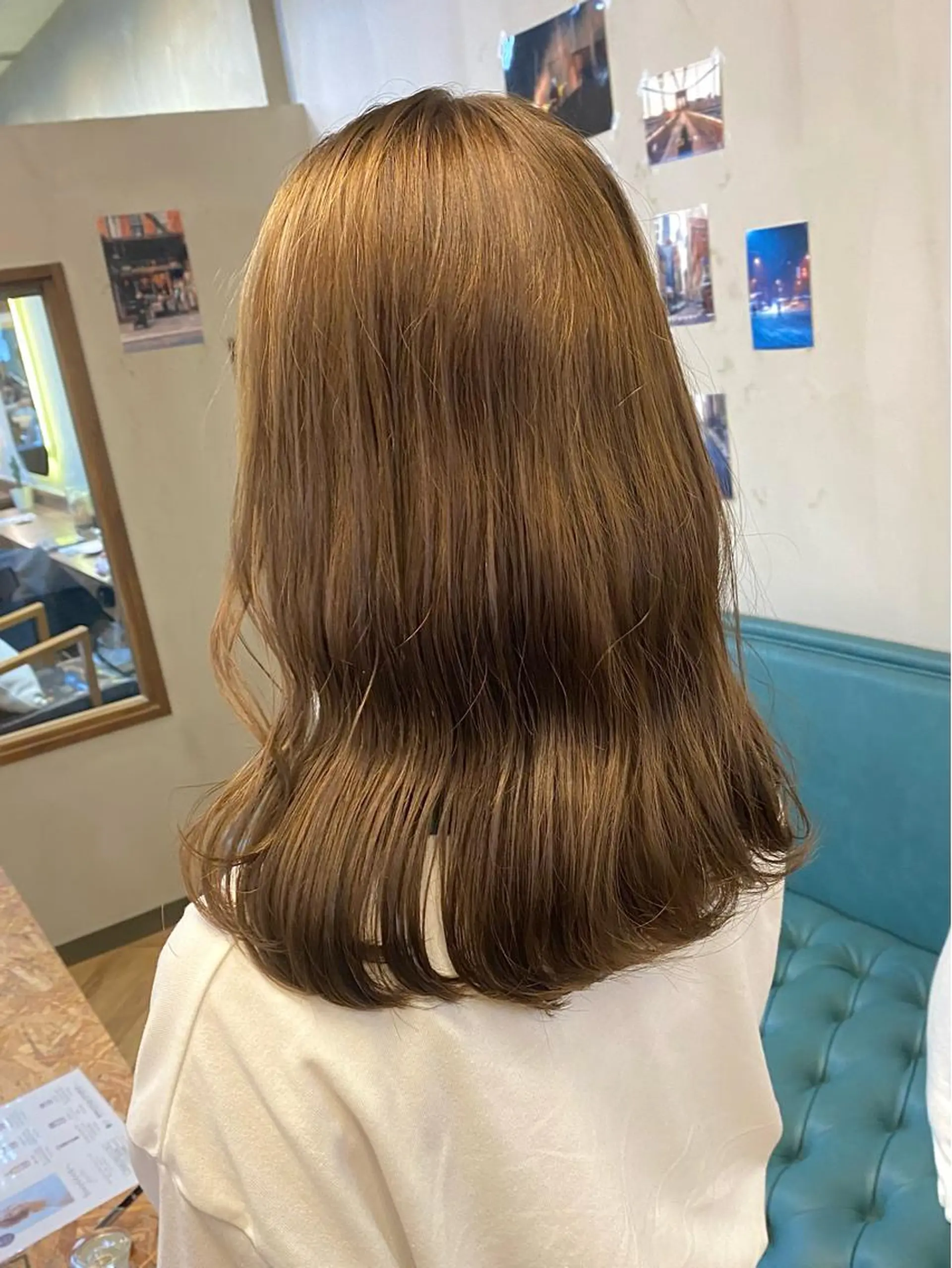 ミディアム カラー ベージュカラー ブリーチ ブリーチなしカラー カット ヘアカラー トリートメント ハル🌸柔色/ ブリーチなし/艶髪のヘアスタイル