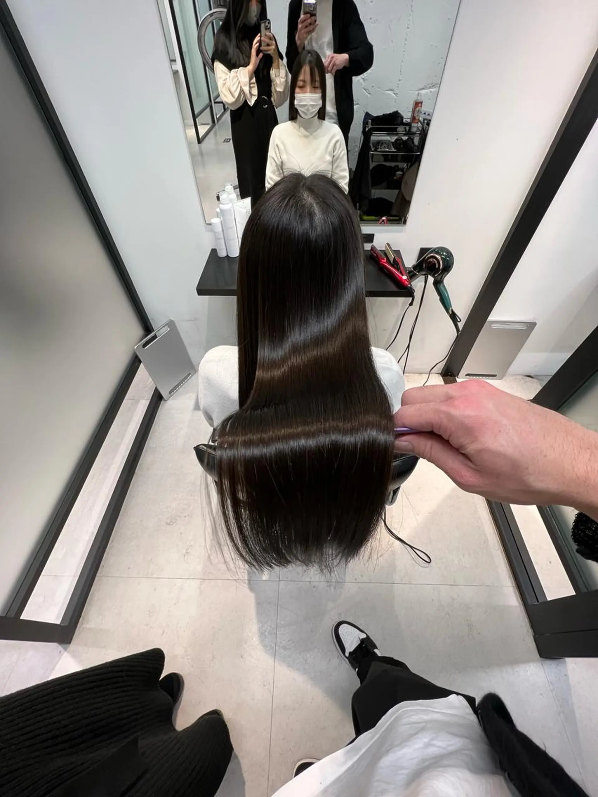 ロング トリートメント 髪質改善/縮毛矯正 艶カラー/珠聡のヘアスタイル