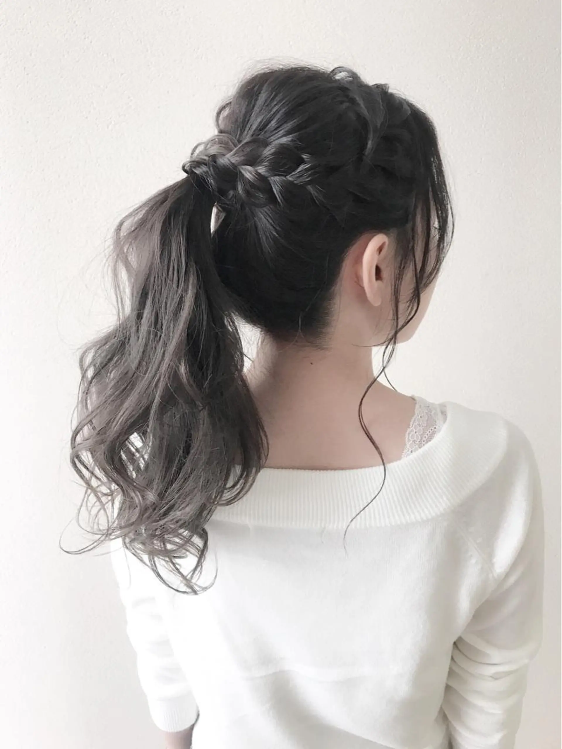 ロング ヘアアレンジ 編みこみ ポニーテール 沢田 瞳のヘアスタイル