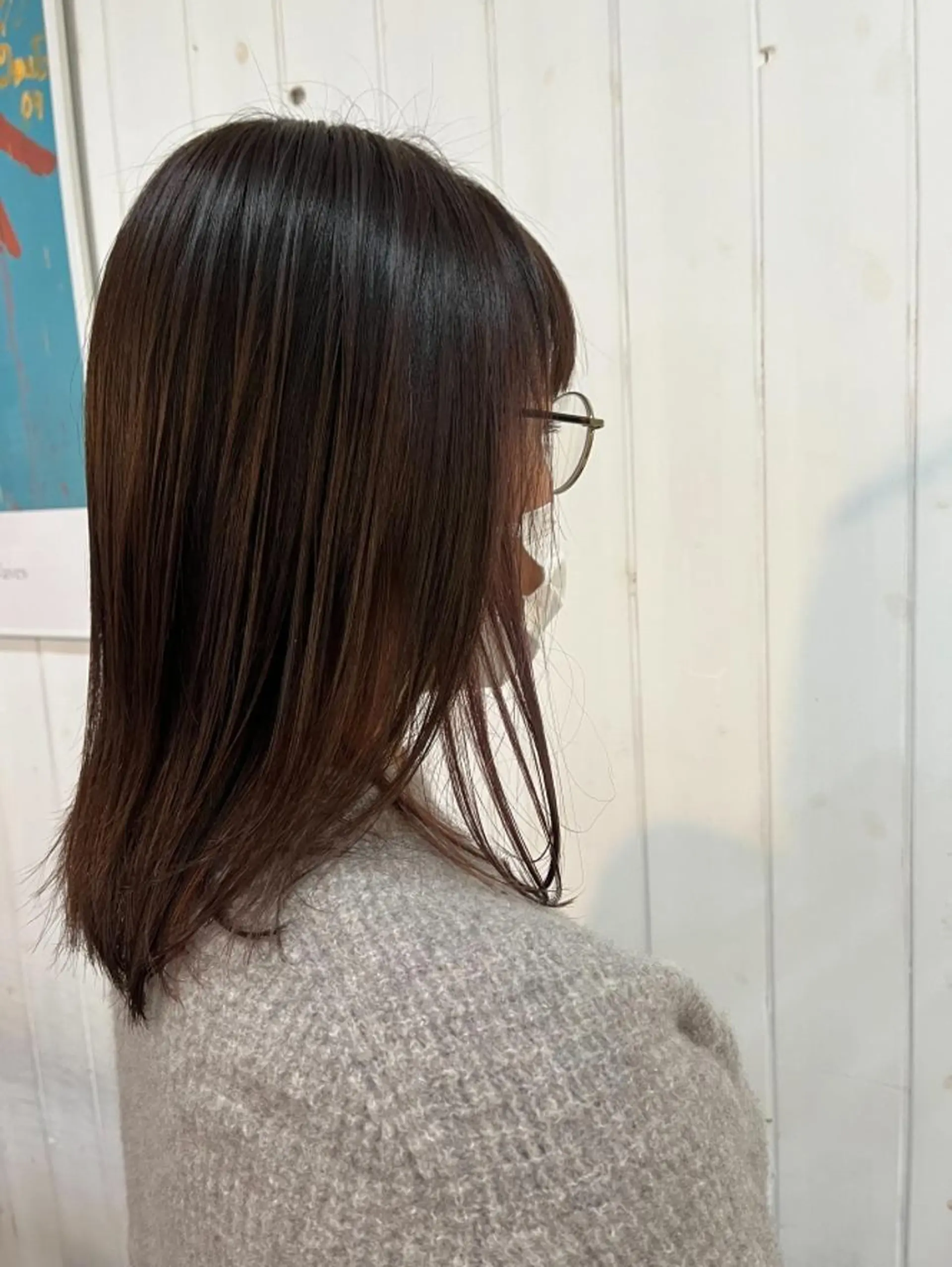 カラー セミロング kiitos hair & make所属・木村 明日香のヘアスタイル