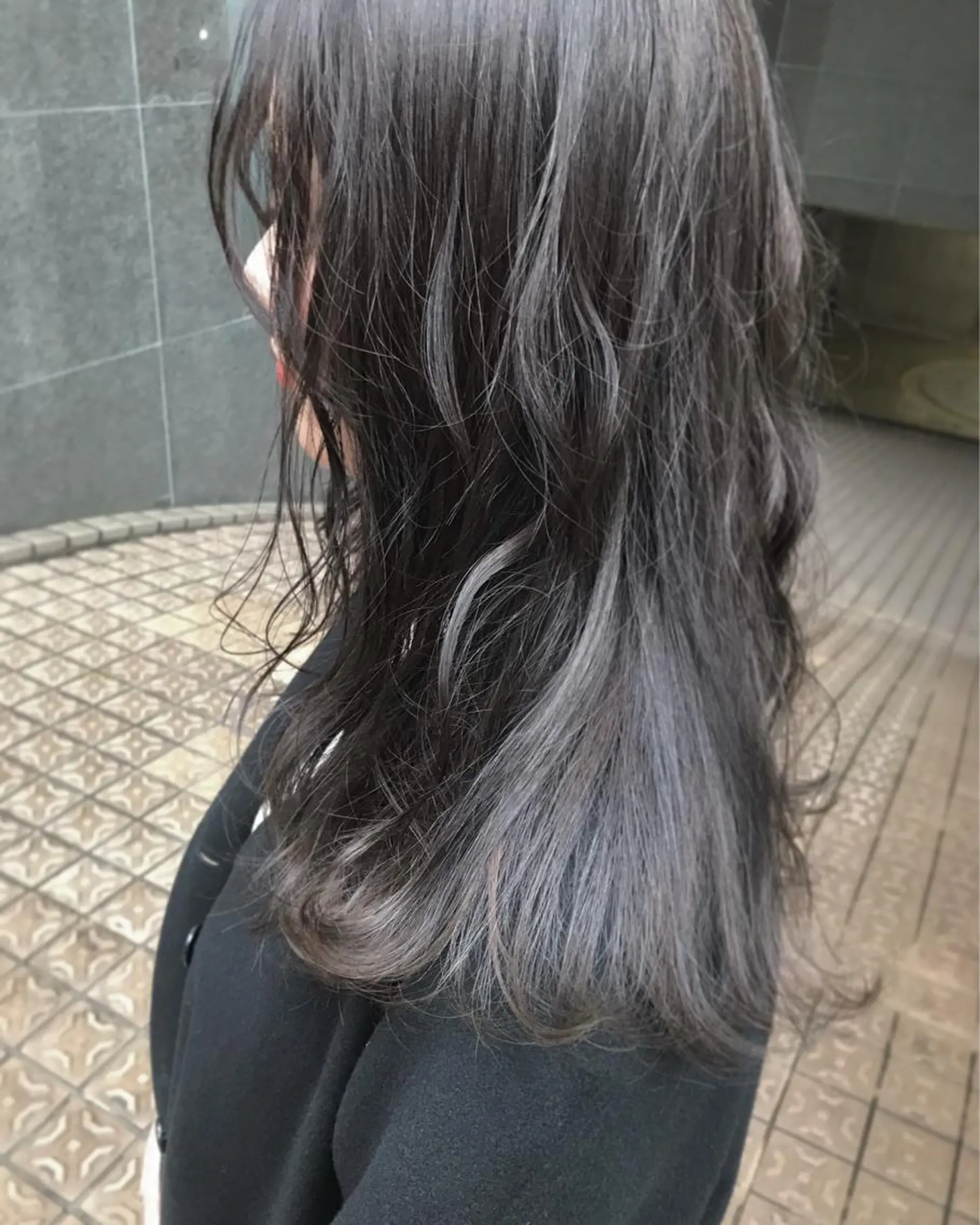 ロング カット ヘアカラー 韓国 / 中国ヘア 🦋Noniのヘアスタイル