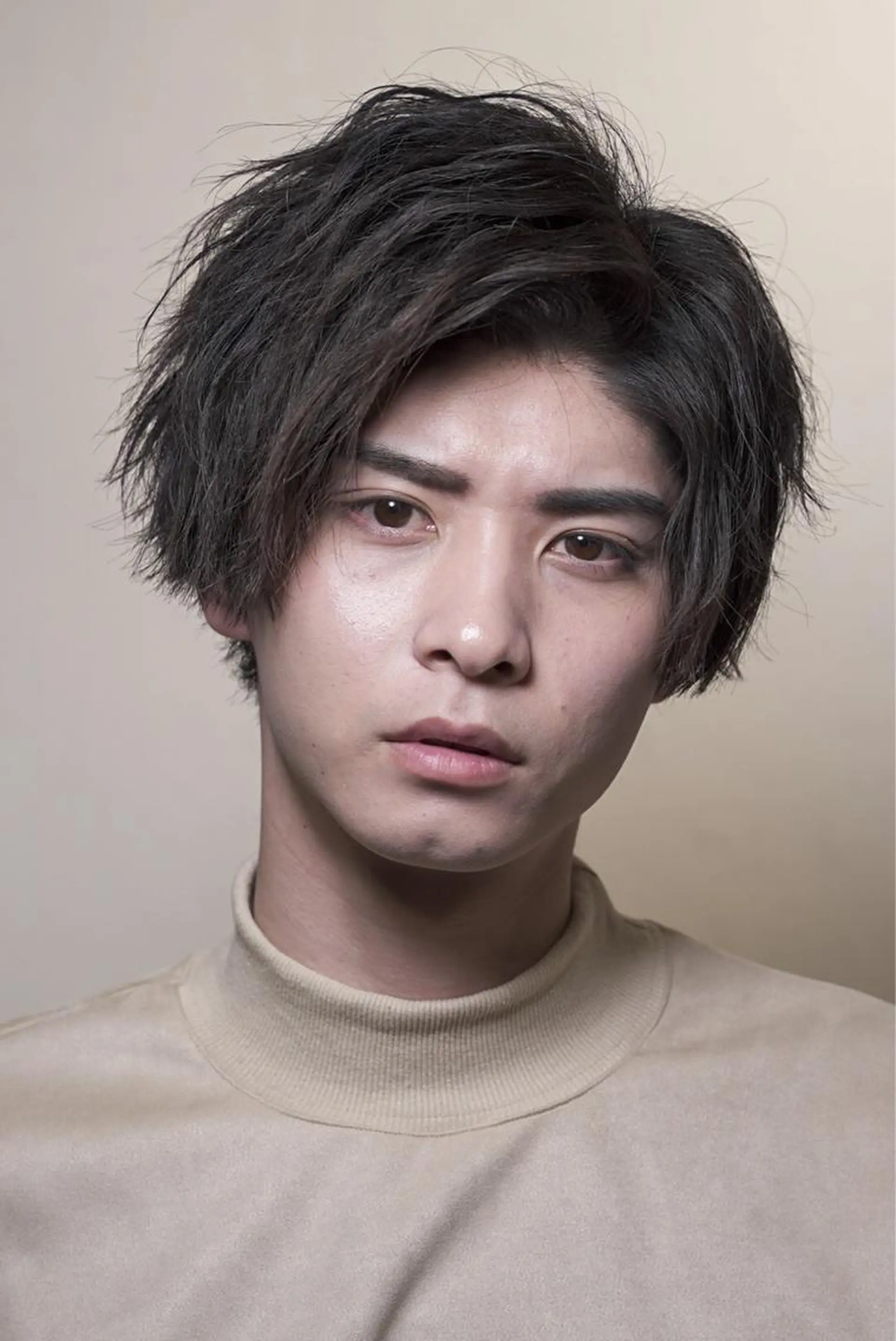 ミディアム パーマ メンズ センターパート 撮影モデル 新宿メンズNo.1 代表:中野拓也のヘアスタイル