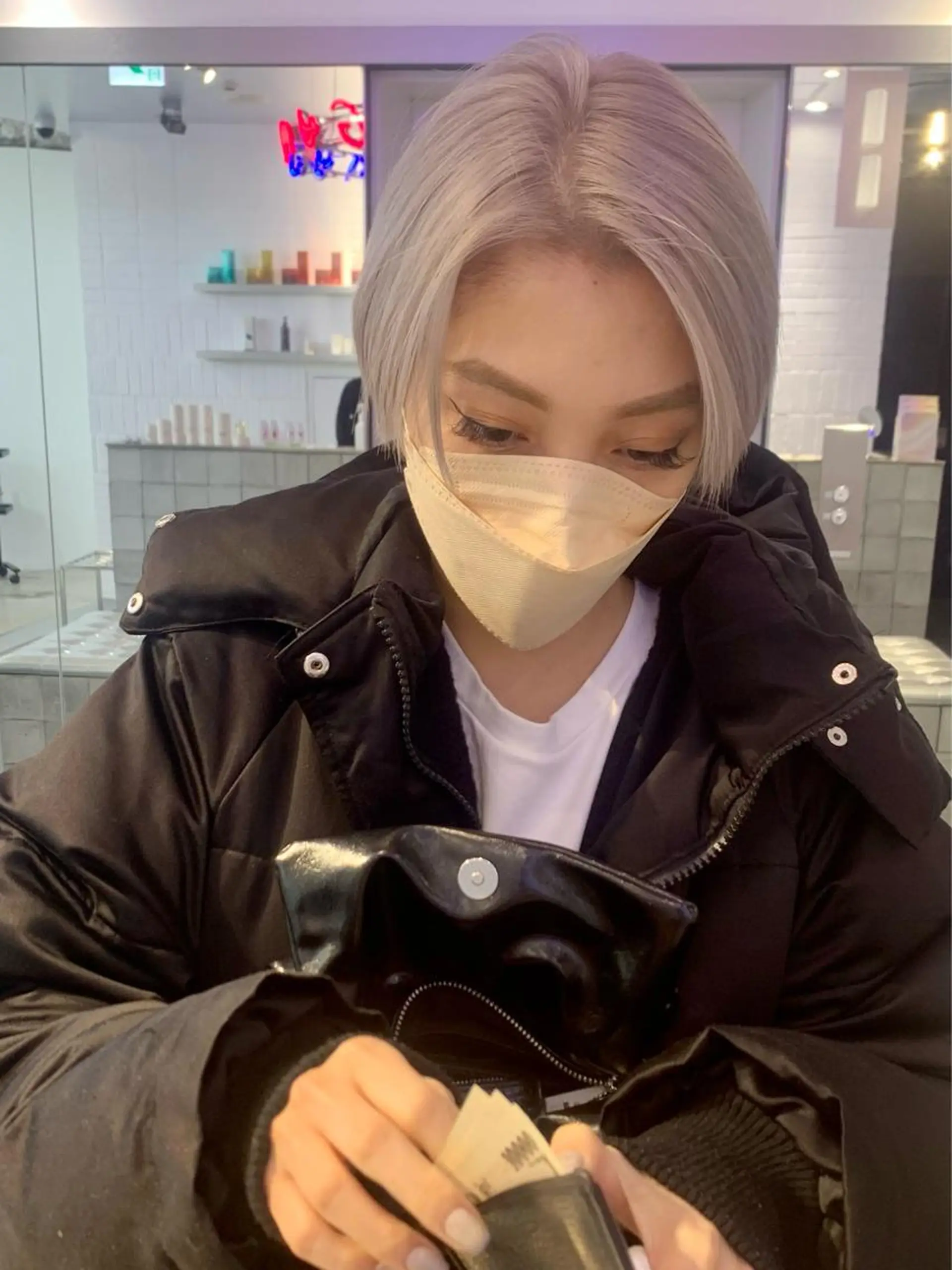 ミディアム カラー ヘアアレンジ ハイトーン/美髪矯正 🍃大江拓実のヘアスタイル