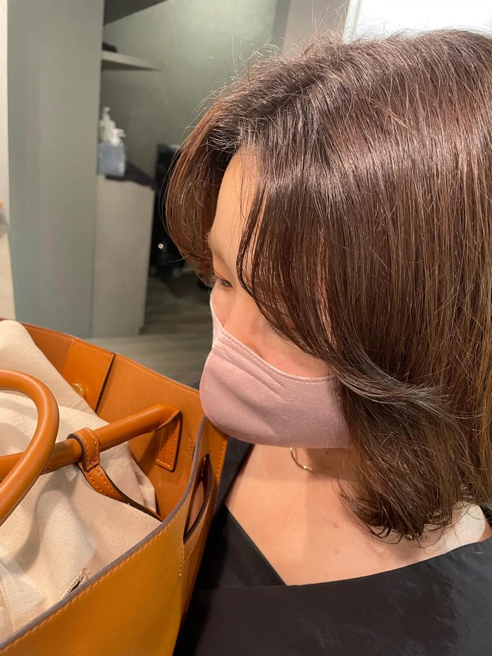 ショート カラー ベージュカラー ピンクカラー ピンクベージュ 韓国風ヘア サイドバング 韓国風/オシャレ /縮毛矯正/滝口琴未のヘアスタイル