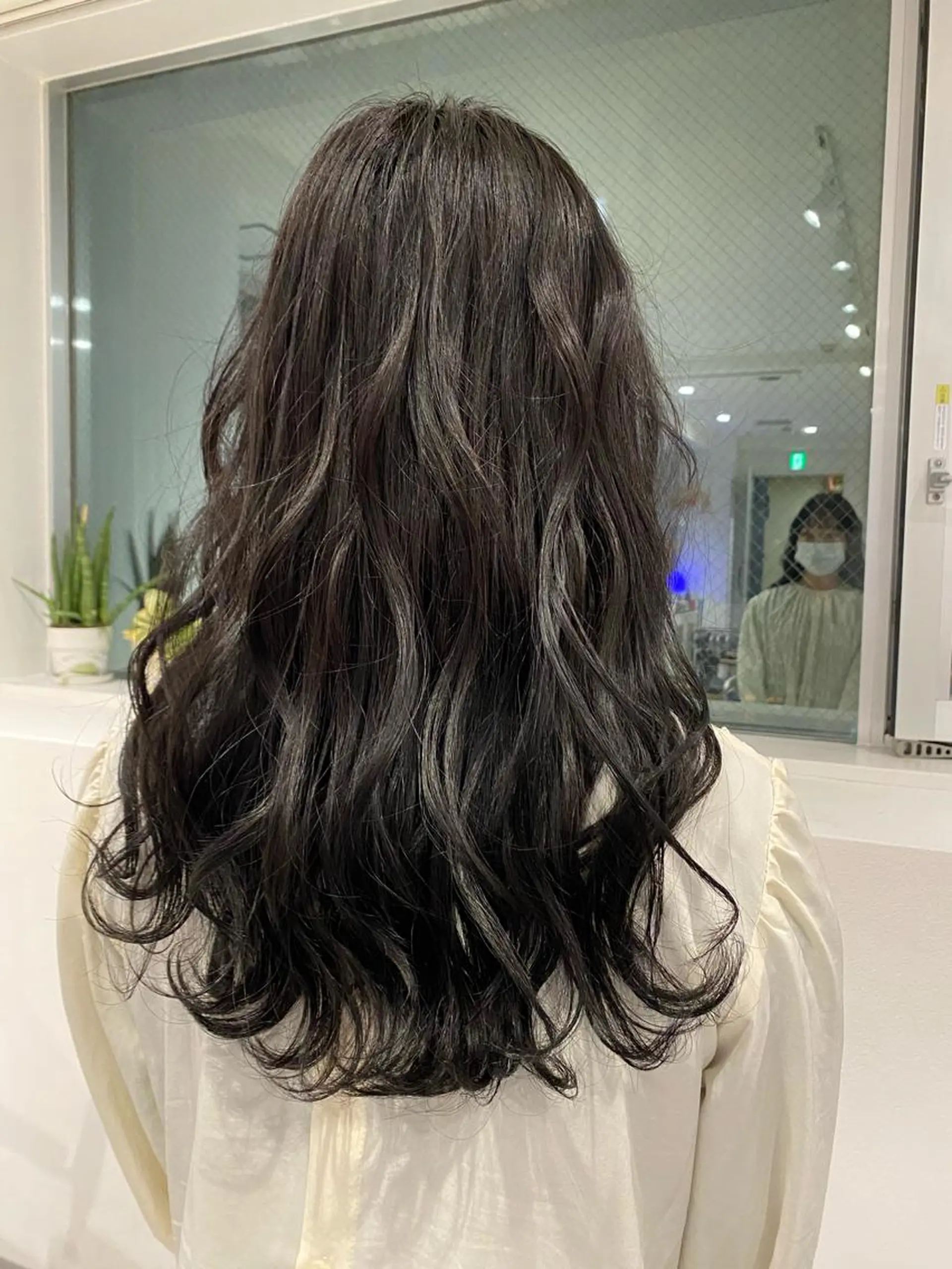 ロング カラー ヘアアレンジ アディクシーカラー 透明感カラー 京都美容師 塩のヘアスタイル