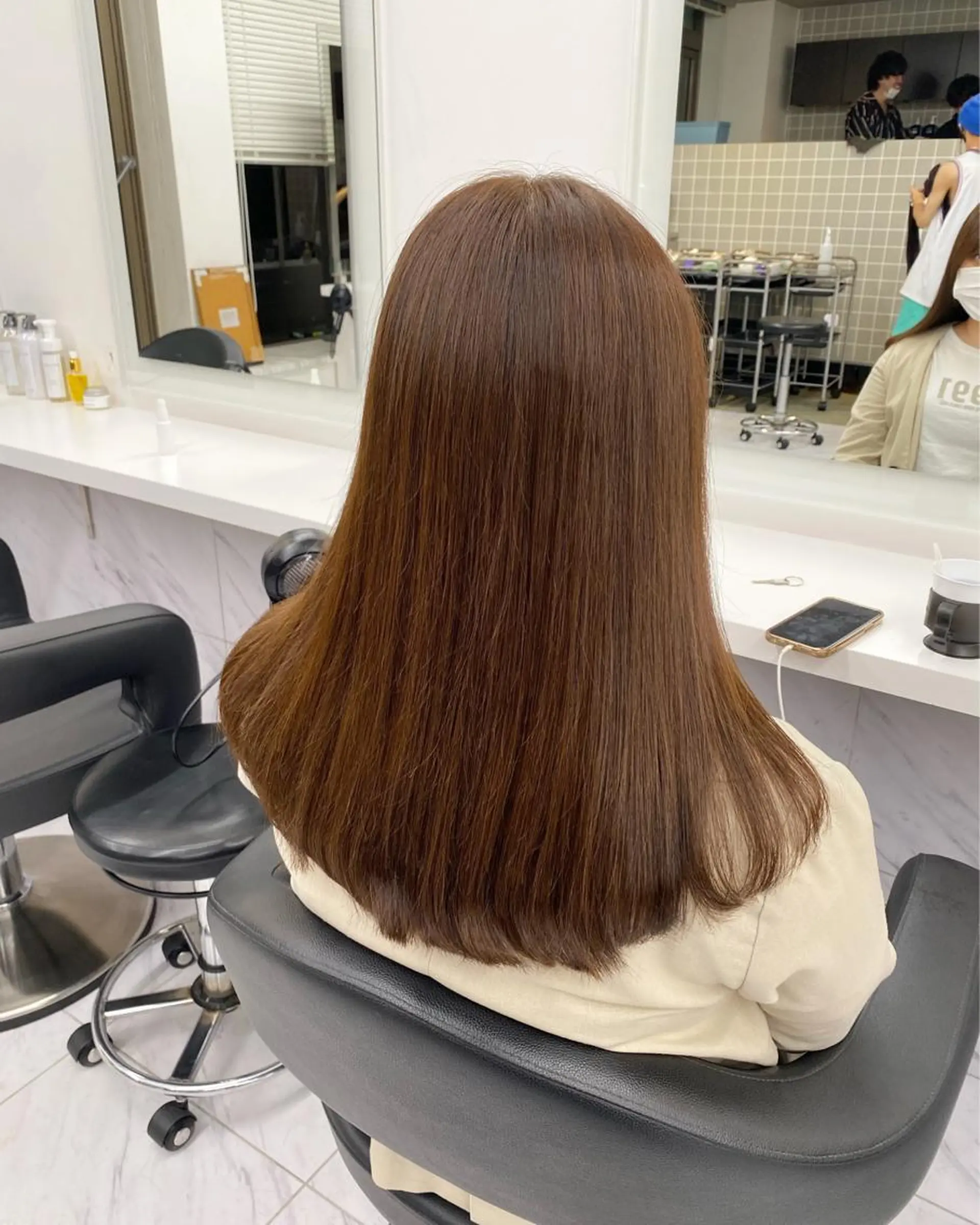 セミロング カラー ヘアアレンジ キッズ ベージュカラー TRUNAIL&EYE所属・TRU Shino🦋のマツエク・マツパデザイン