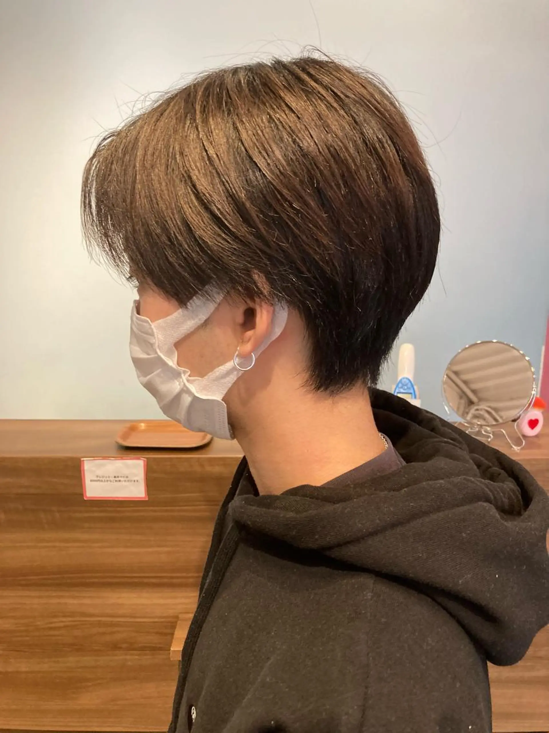 ショート メンズ メンズ韓国風 韓国マッシュ マッシュ 韓国風ヘア マッシュヘア カット ヘアカラー CHELSEA  梅田所属・OKADA/メンズ /カット/眉/縮毛のヘアスタイル