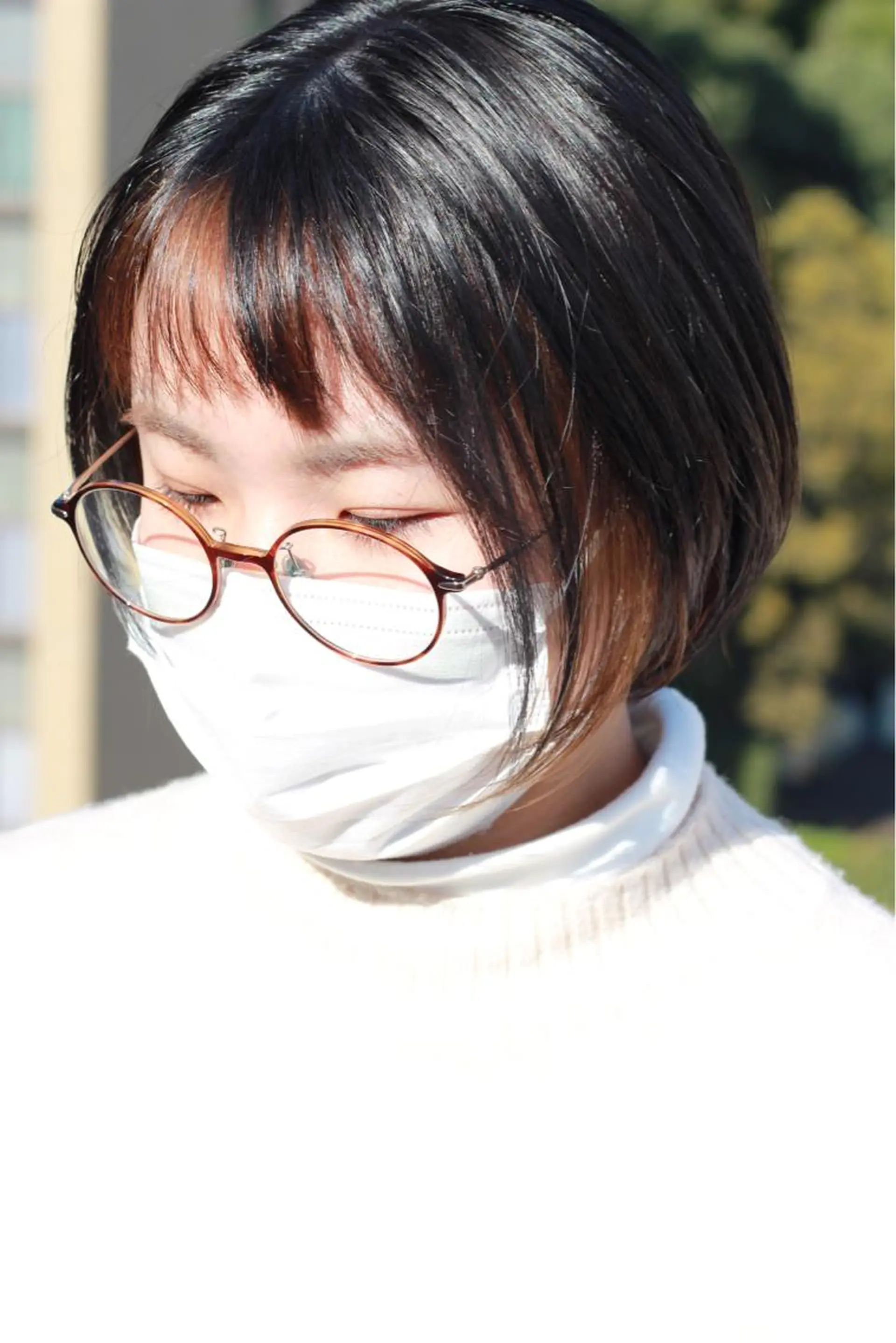 ショート カラー ミストバング  フェイスフレーミング ヘアカラー Viage （ビアージュ）のヘアスタイル