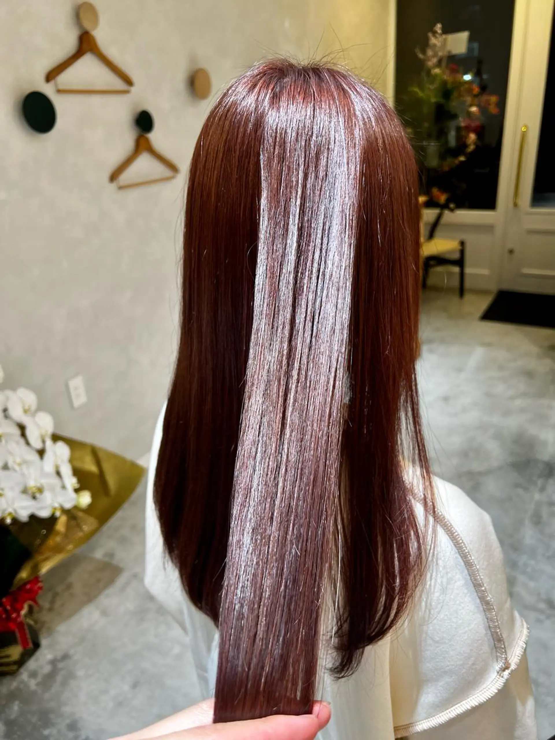 セミロング 縮毛矯正 nove hair &spaのヘアスタイル