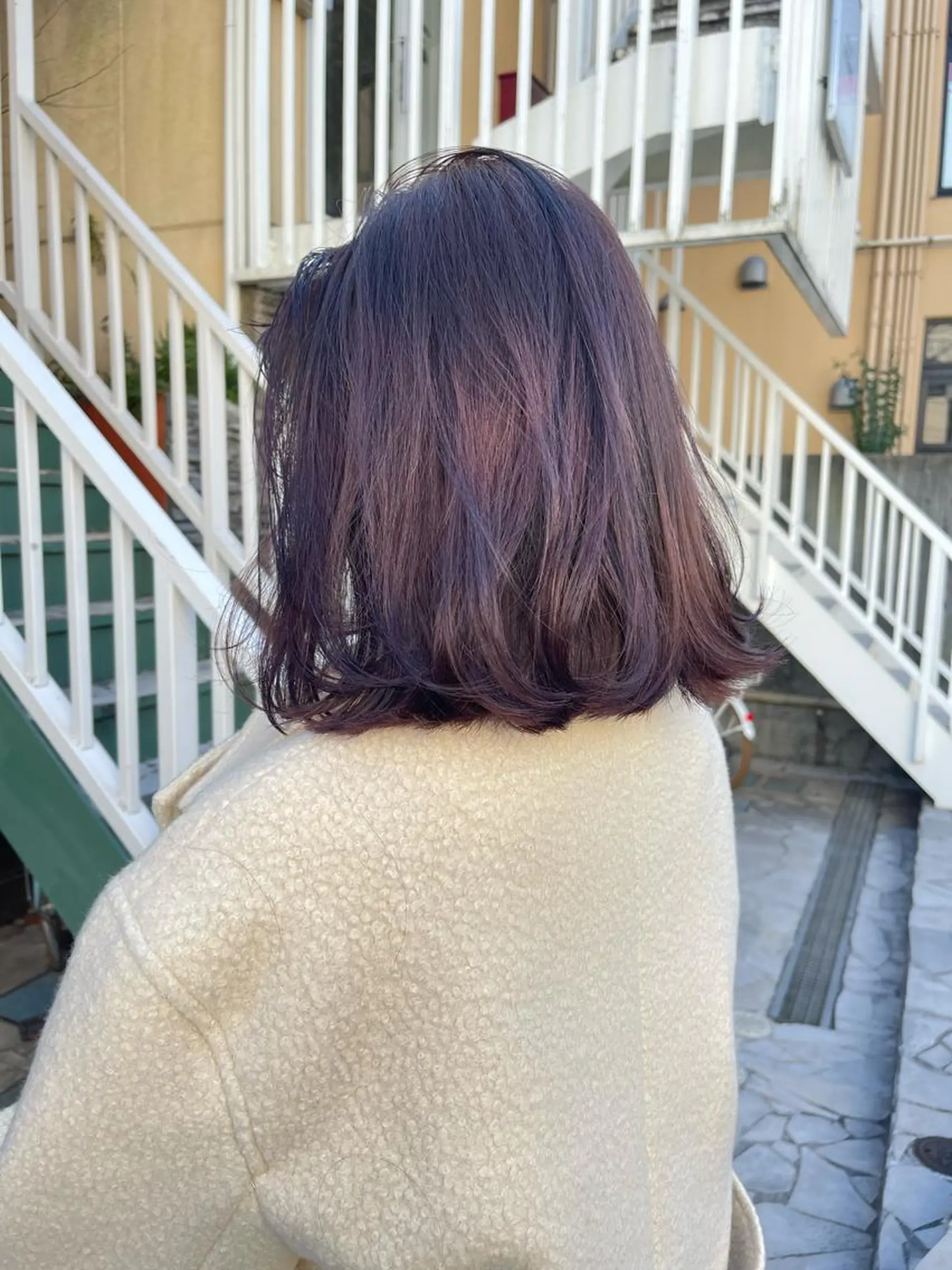 ミディアム カラー ラベンダーカラー ヘアカラー トリートメント ヘッドスパ ラベンダー/レイヤー スタイル🤎mamiのヘアスタイル