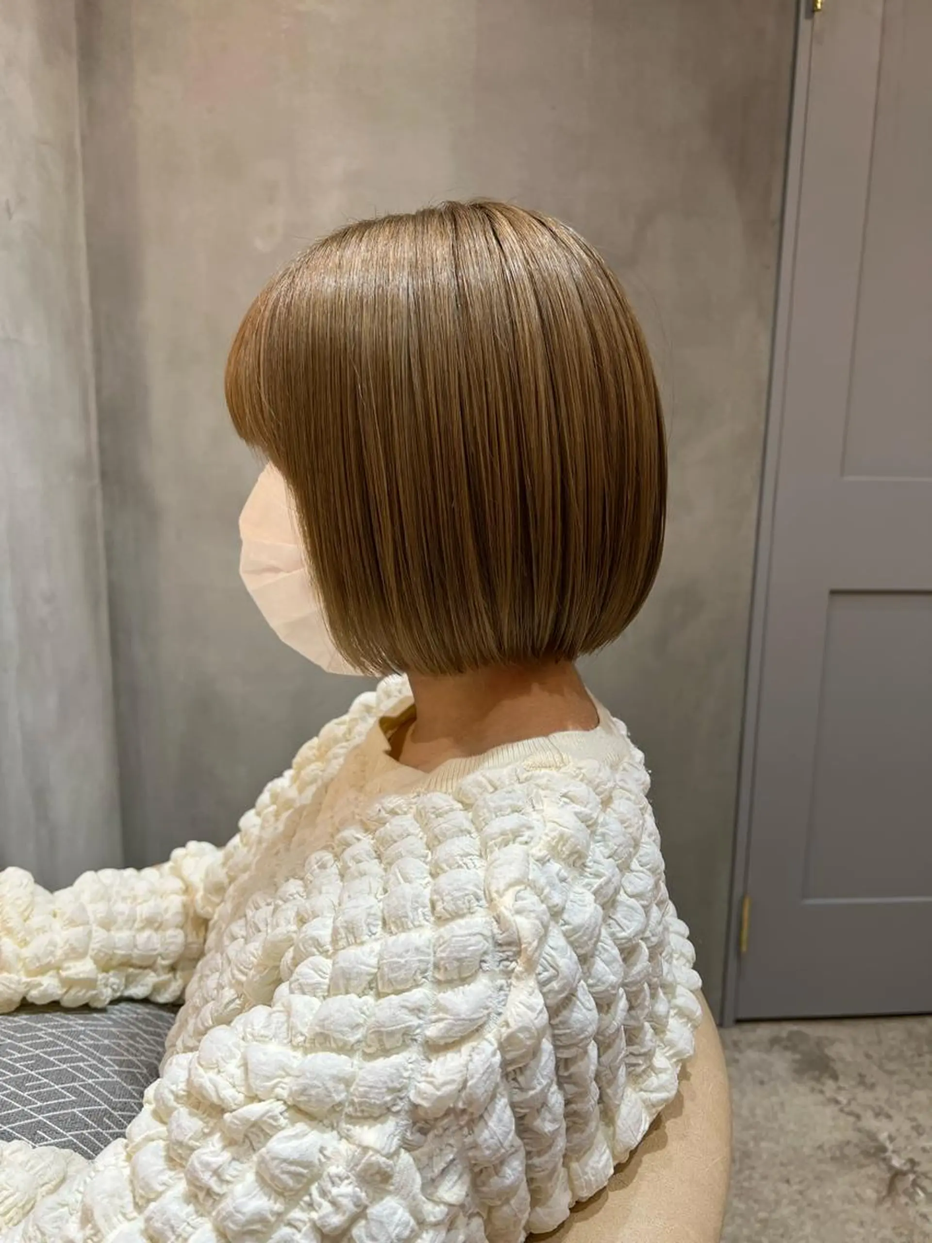 ショート ボブ ボブ/巻ける縮毛矯正 /韓国レイヤーはなのヘアスタイル