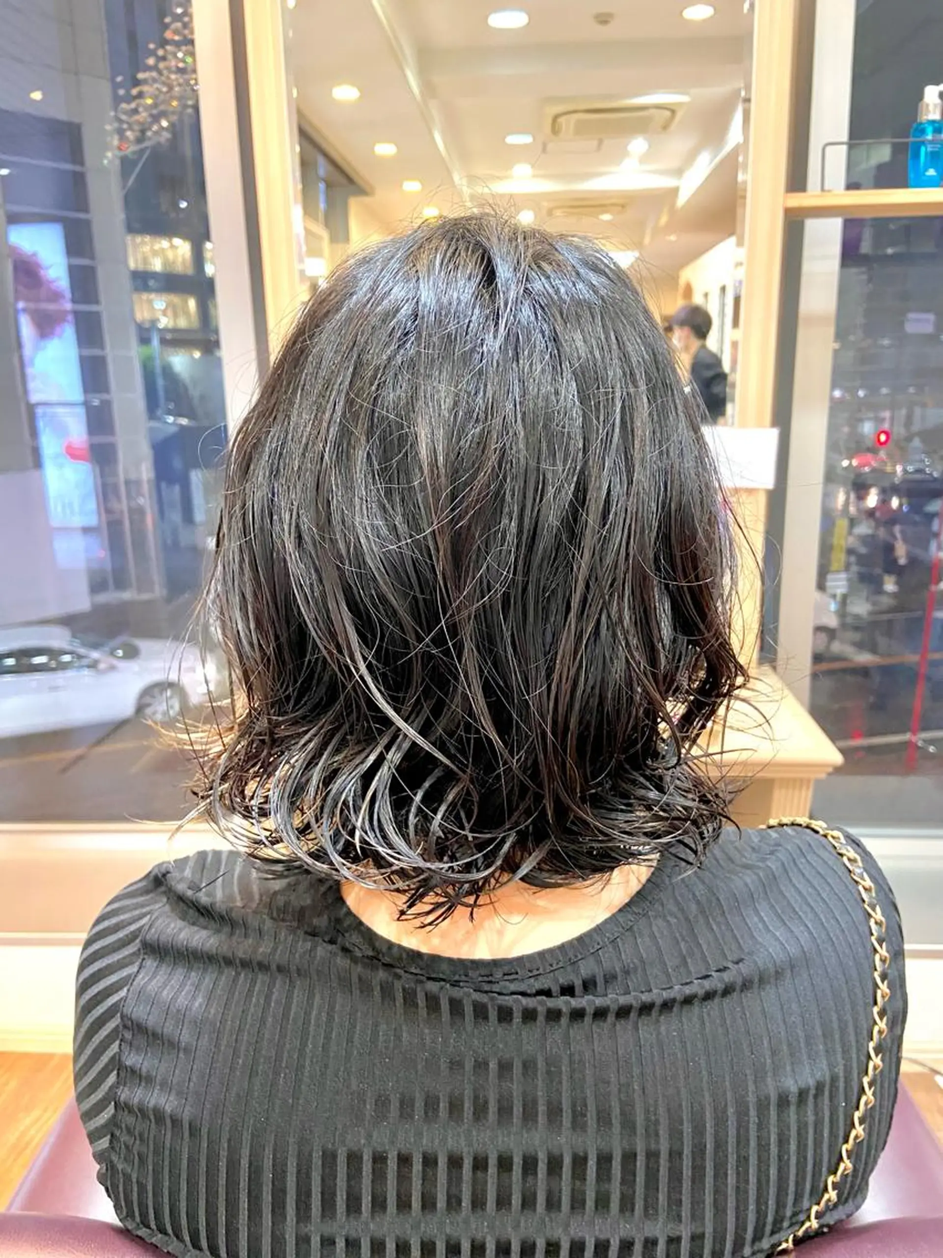 ミディアム ミディアムパーマ VISAGE   join所属・コバヤシ ユウスケのヘアスタイル