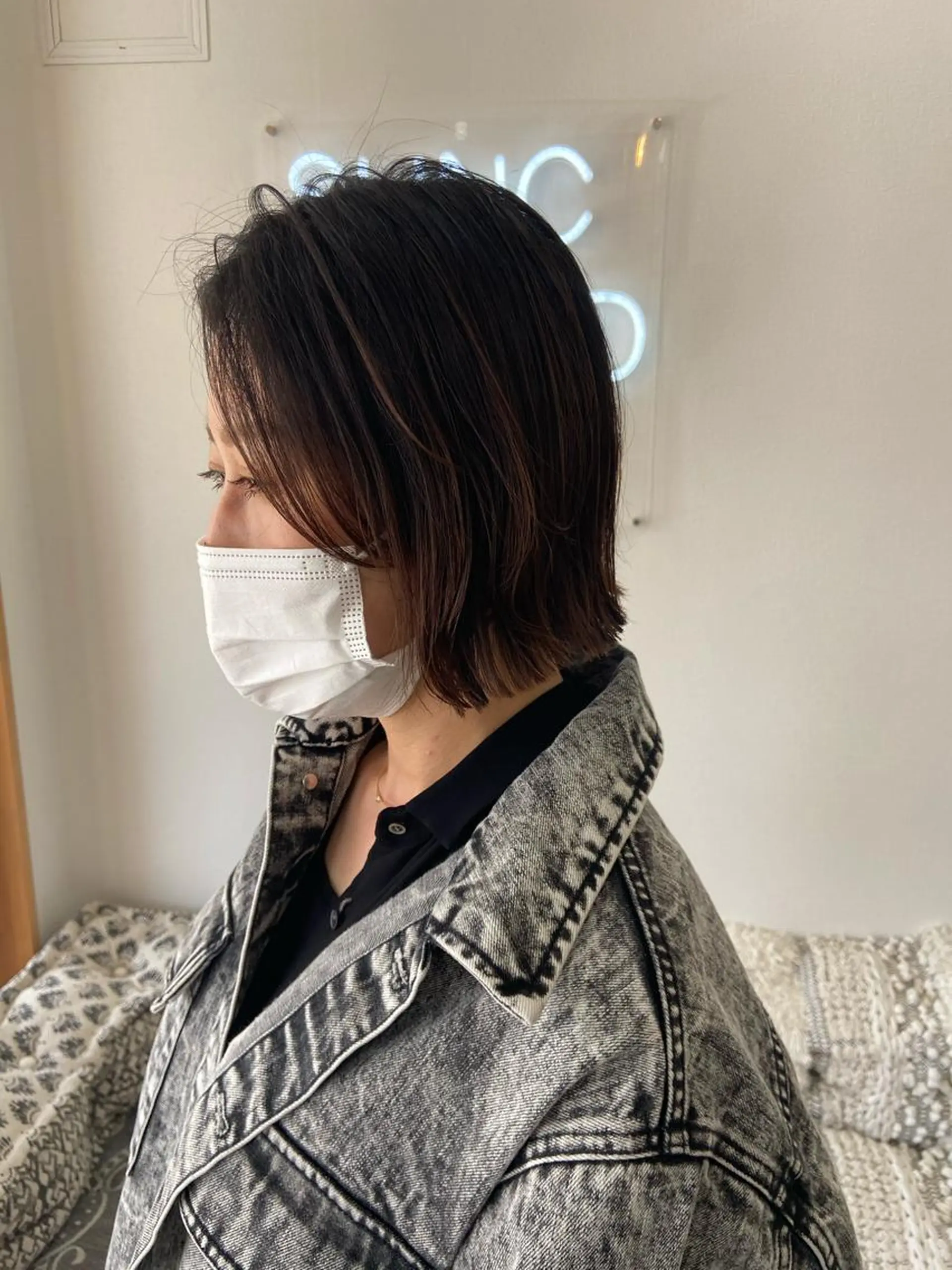 ミディアム 切りっぱなしボブ ボブ SUNC🍀大熊 花奈絵🍀のヘアスタイル