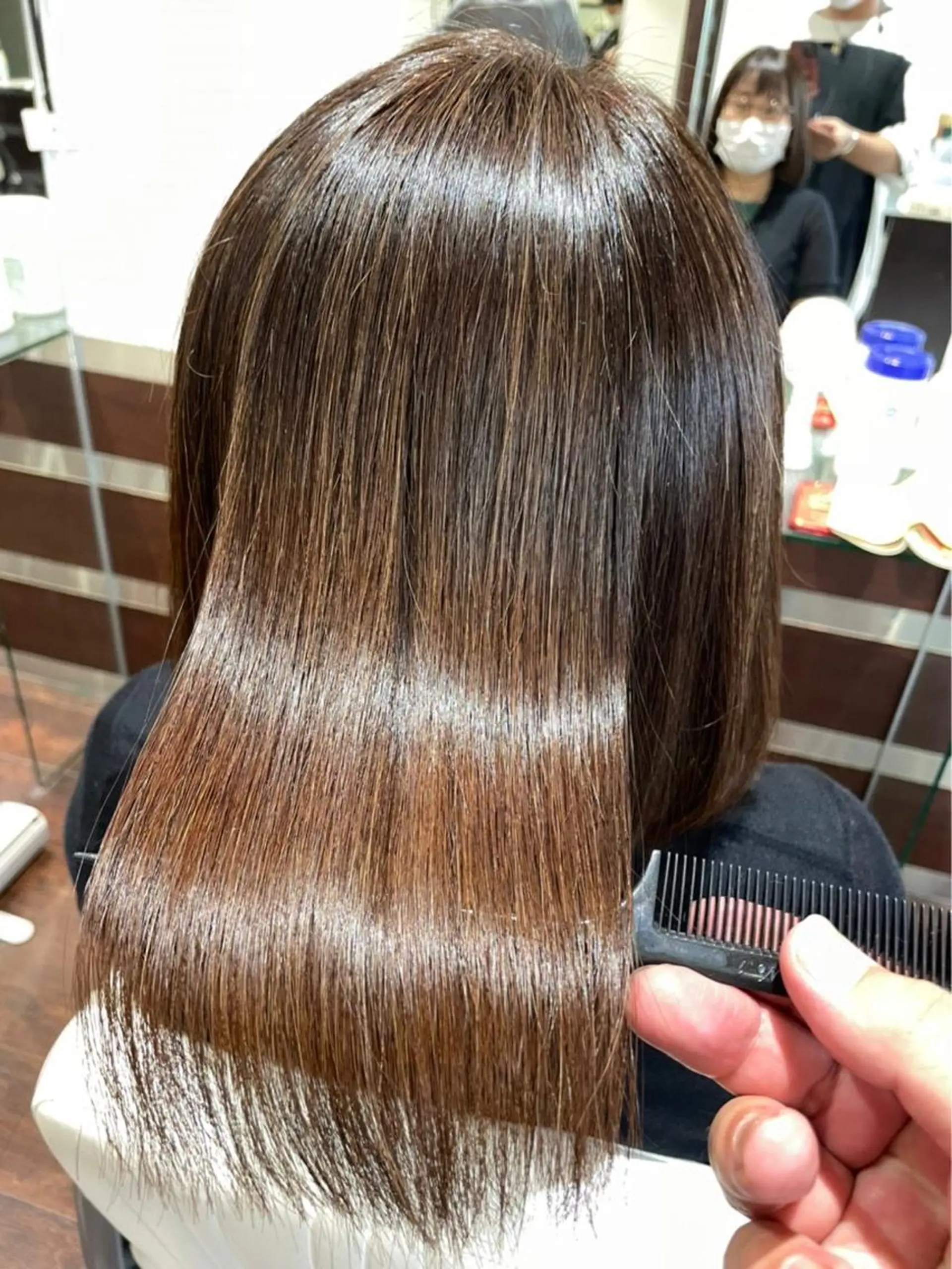 ロング カラー 髪質改善 トリートメント トリートメント 岩崎 裕司のヘアスタイル