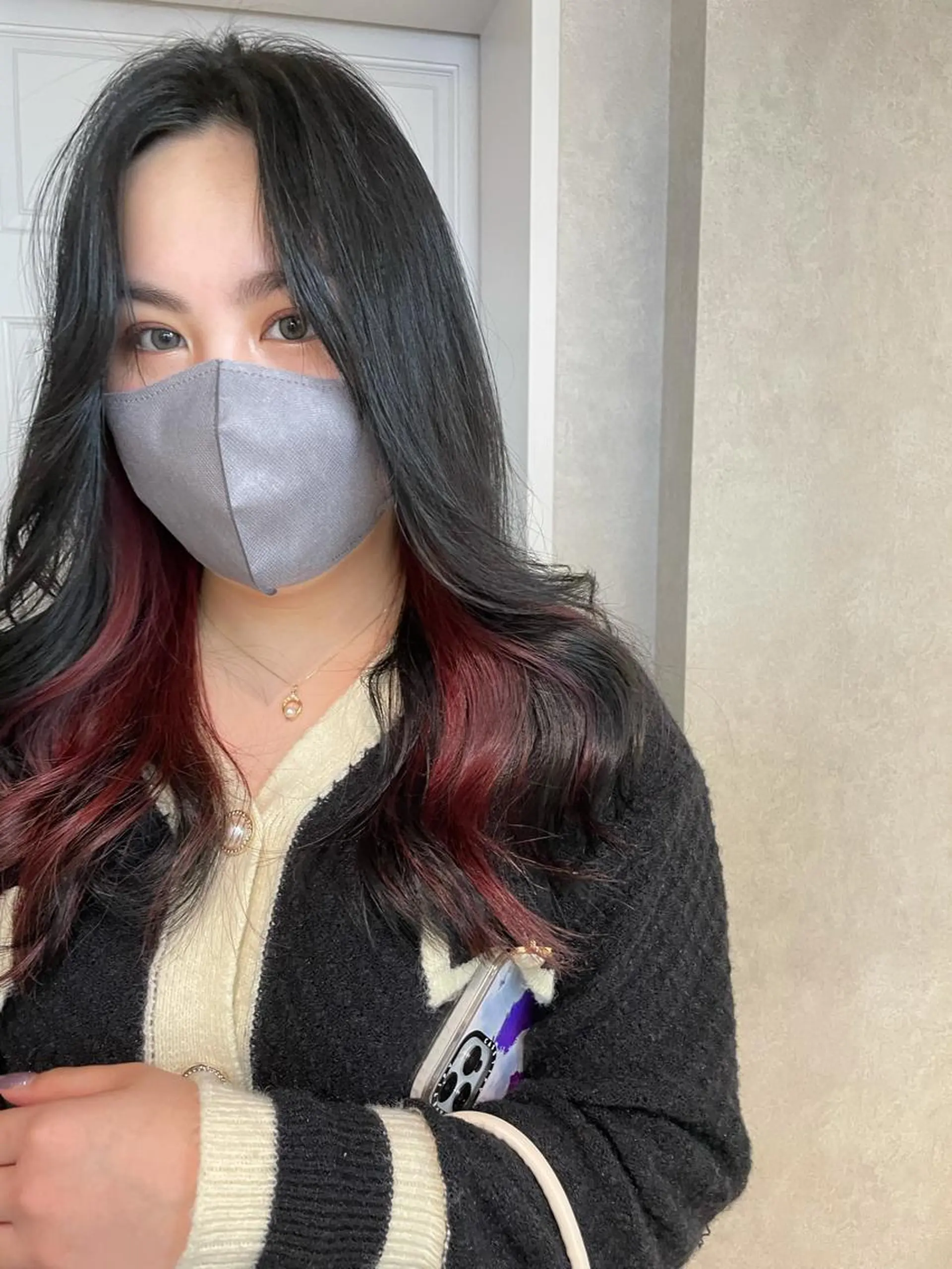 ロング カラー 透明感カラー イヤリングカラー ヘアカラー ナチュラル透明感🌱 小山美樹子のヘアスタイル