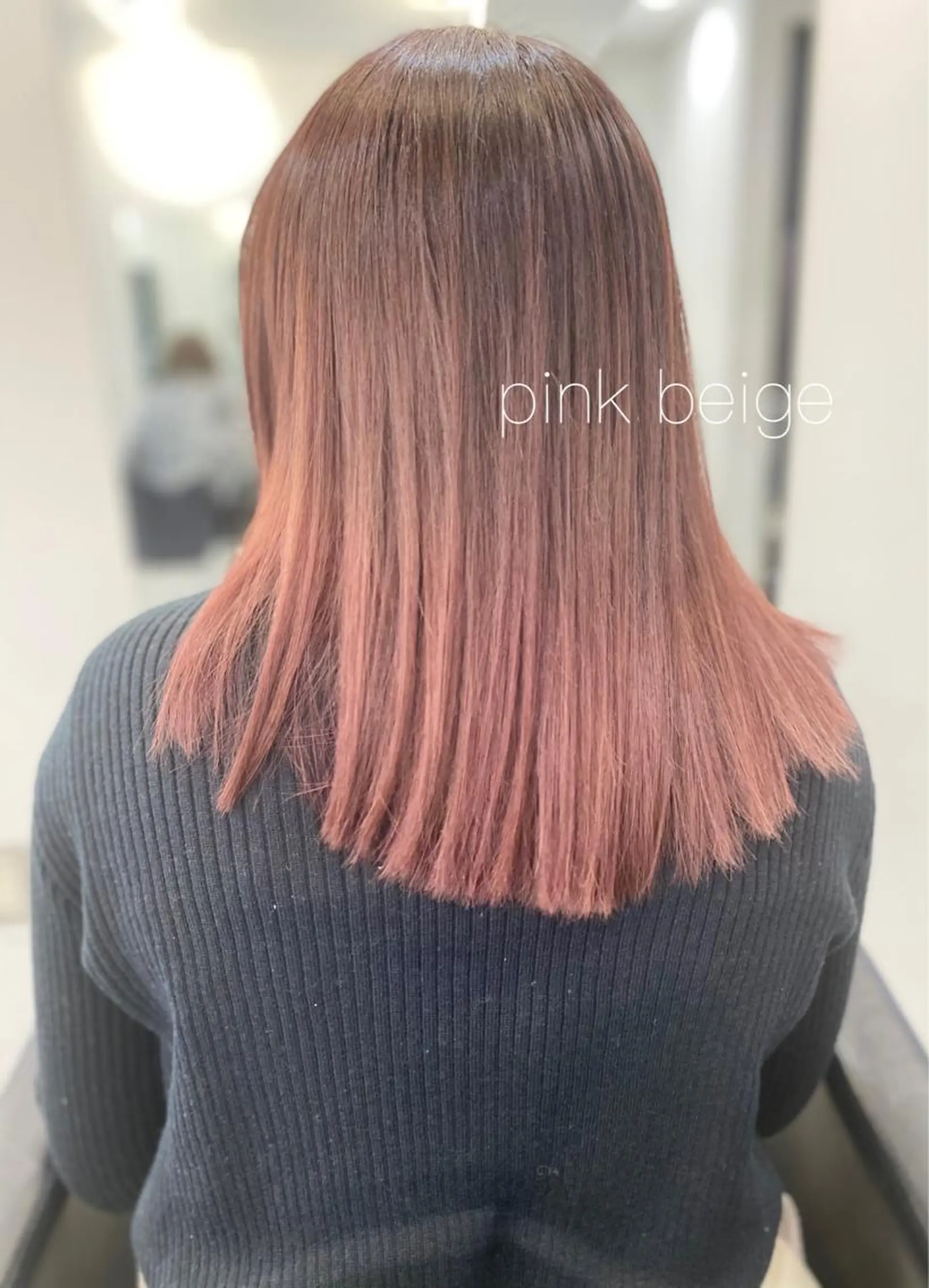 セミロング カラー ベージュカラー ピンクカラー ピンクベージュ opus 店長大和 レイヤー/赤み消しのヘアスタイル