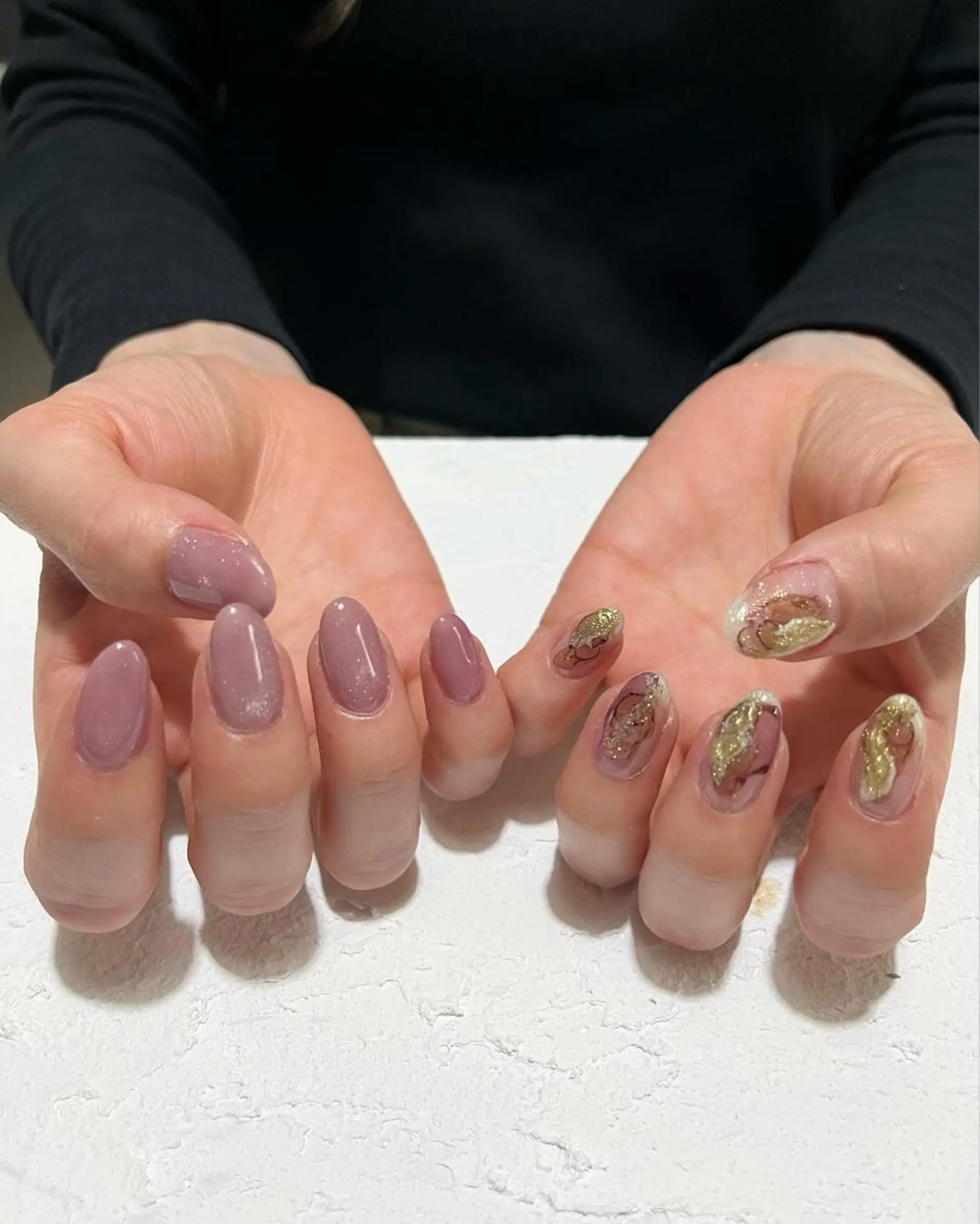 ネイル ジェルネイル マグネットネイル ニュアンスネイル オフィスネイル パラジェル felice nailのネイルデザイン