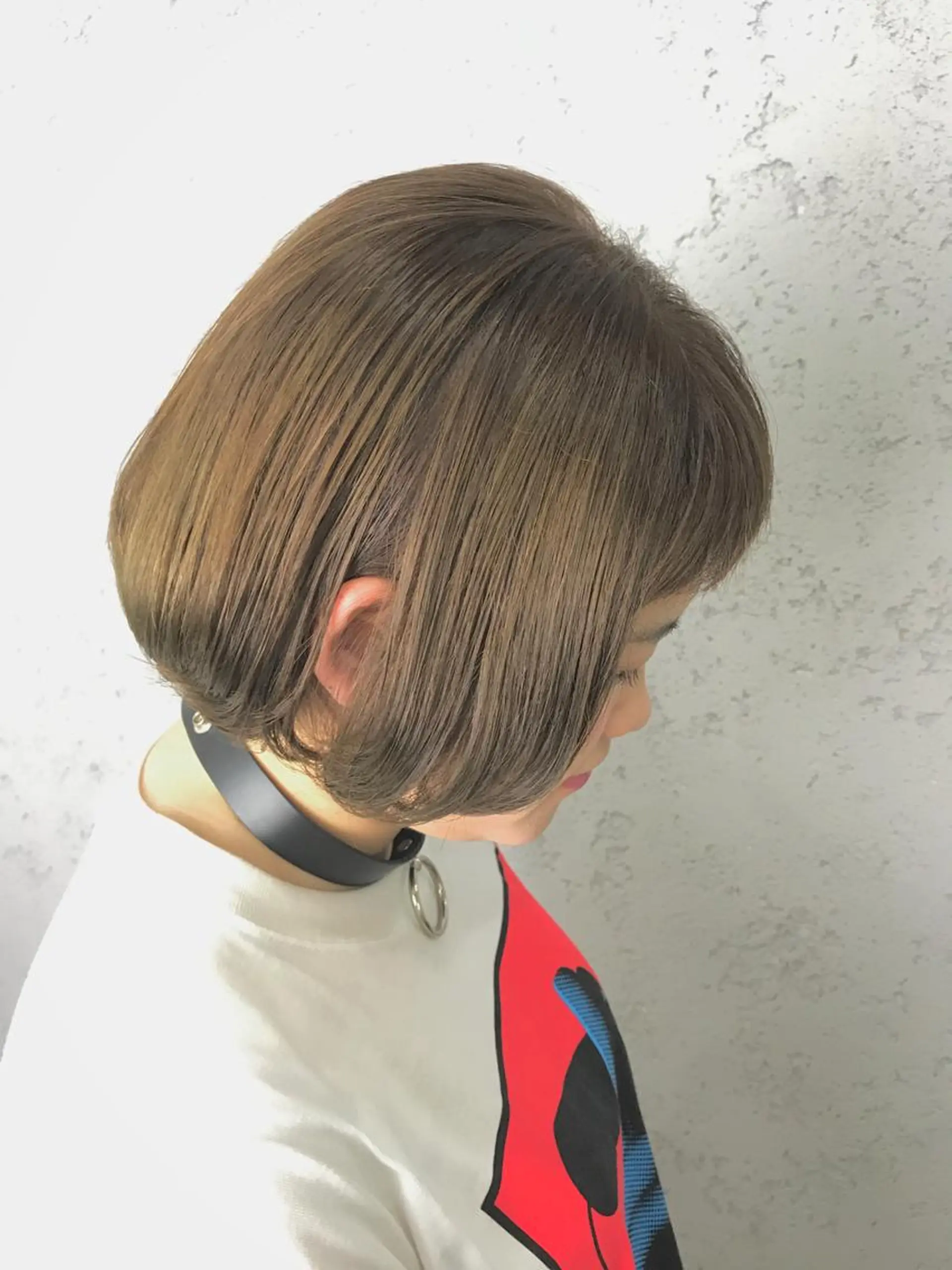 ショート カラー パーマ ヘアアレンジ 韓国ヘア✨グレージュ カラーasamiのヘアスタイル