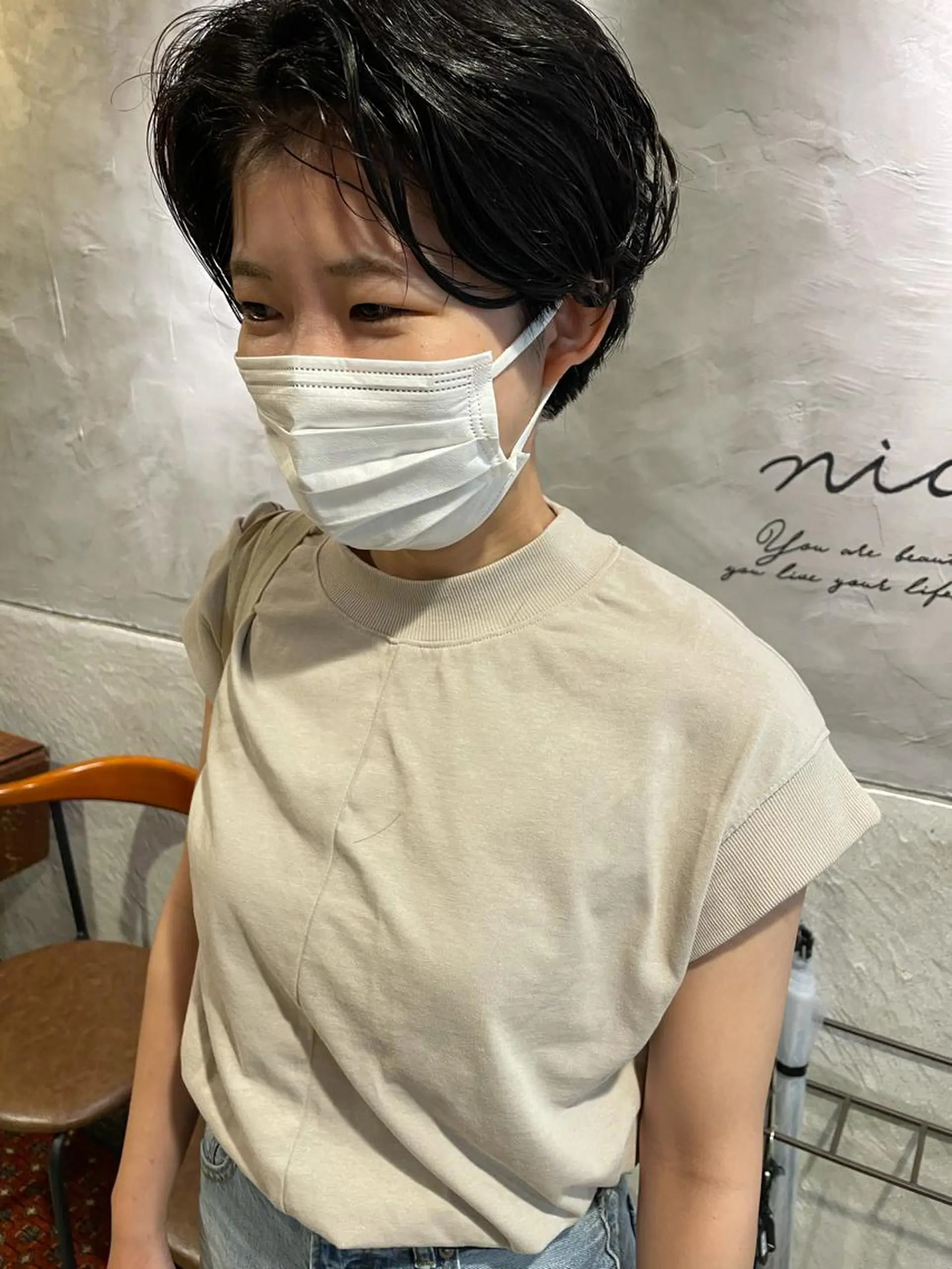 ショート カット パーマ トリートメント さの あやねのヘアスタイル