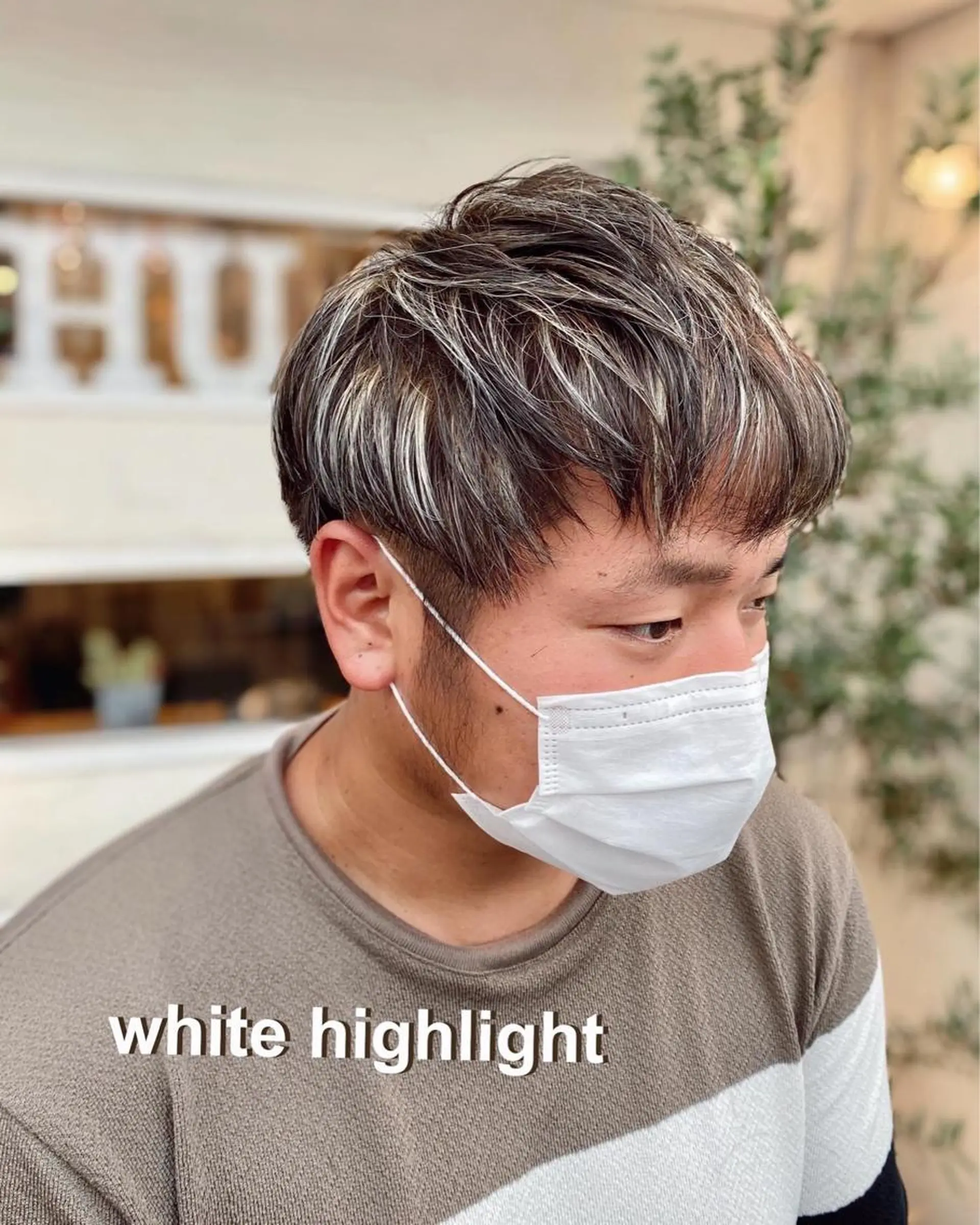 ショート カラー ヘアアレンジ メンズ メンズハイライト アッシュ ハイライトカラー ハイライト 高橋胡桃🪽 ディレクターのヘアスタイル