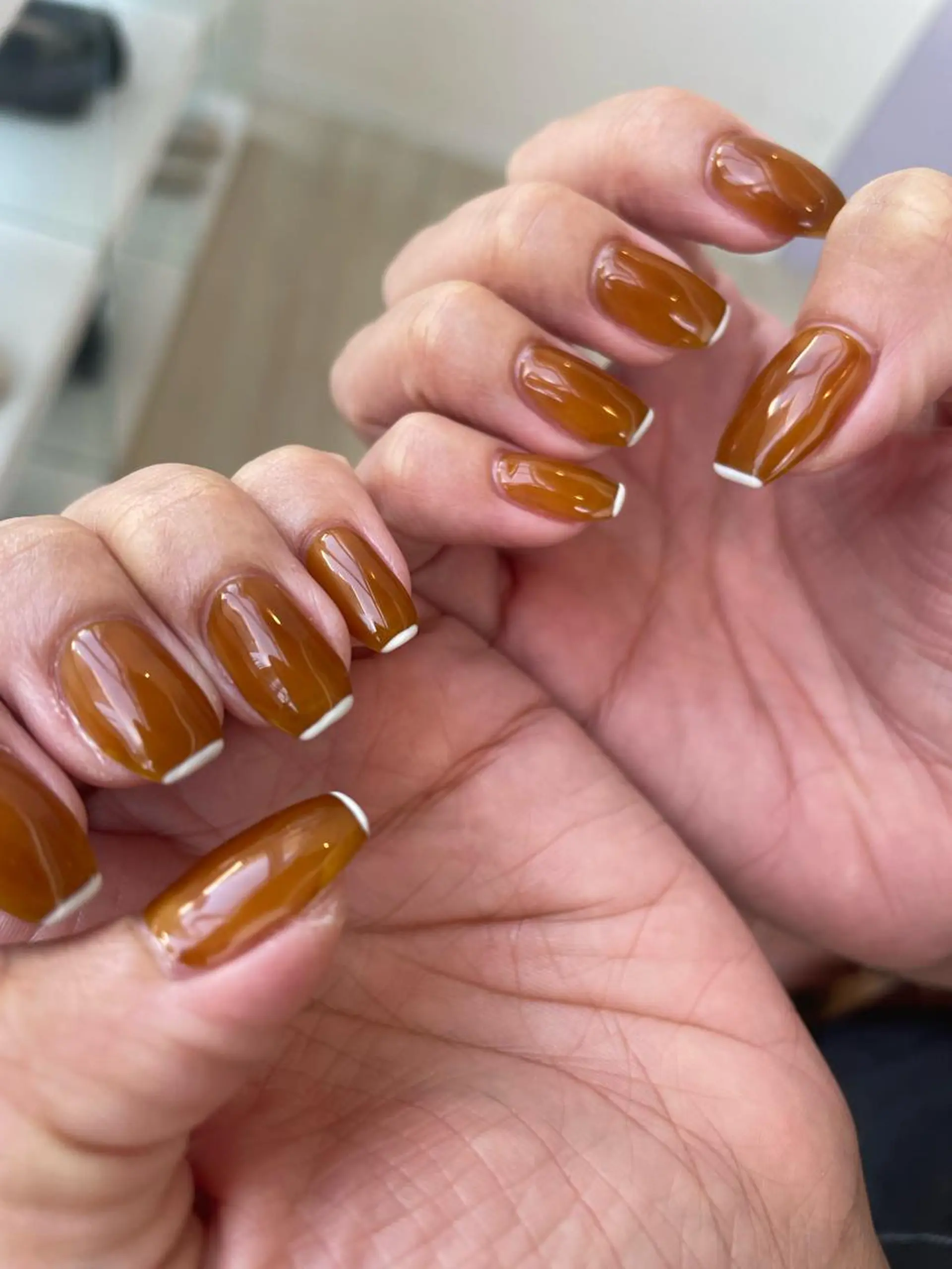 ネイル フレンチネイル シンプルネイル専門店miel nail天神店所属・mielnail ichikaのネイルデザイン