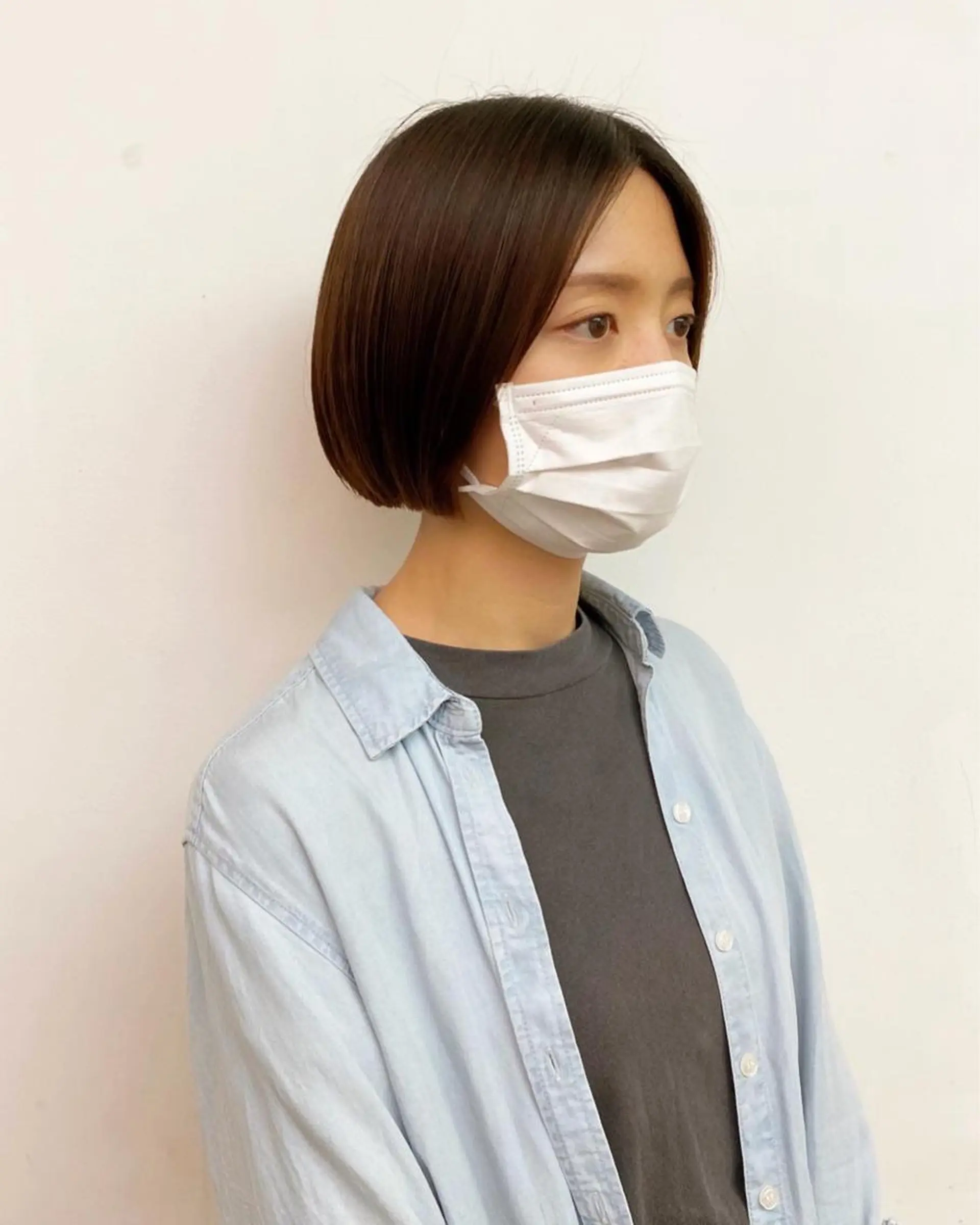 ショート カラー ワンレンボブ ボブ 🌕ホンブ ユウイチ【代表】🌕のヘアスタイル