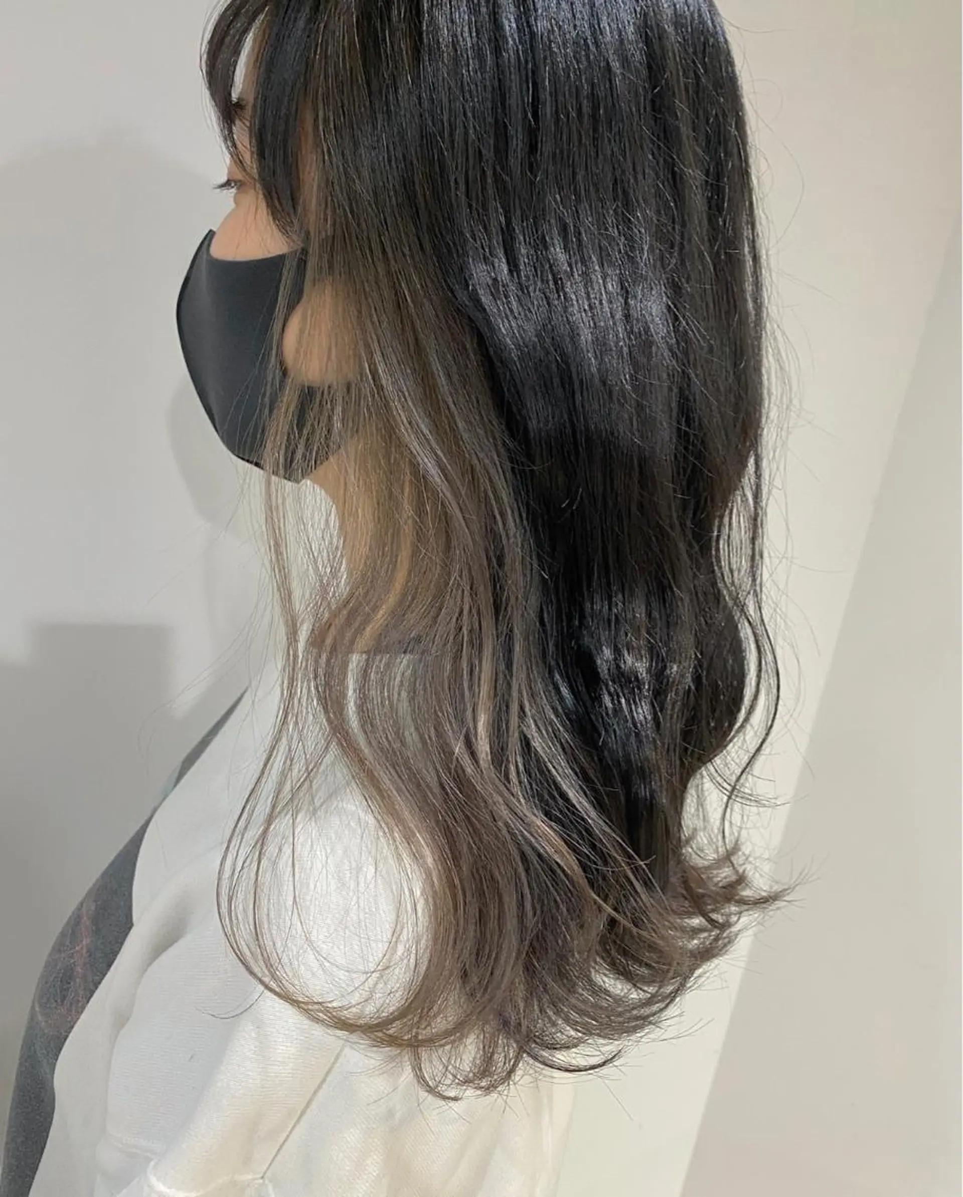 ロング カラー グレージュ インナーカラー ラベンダーカラー ラベンダーグレージュ ラベンダーグレー カット ヘアカラー トリートメント scene.池袋所属・scene. haraのヘアスタイル