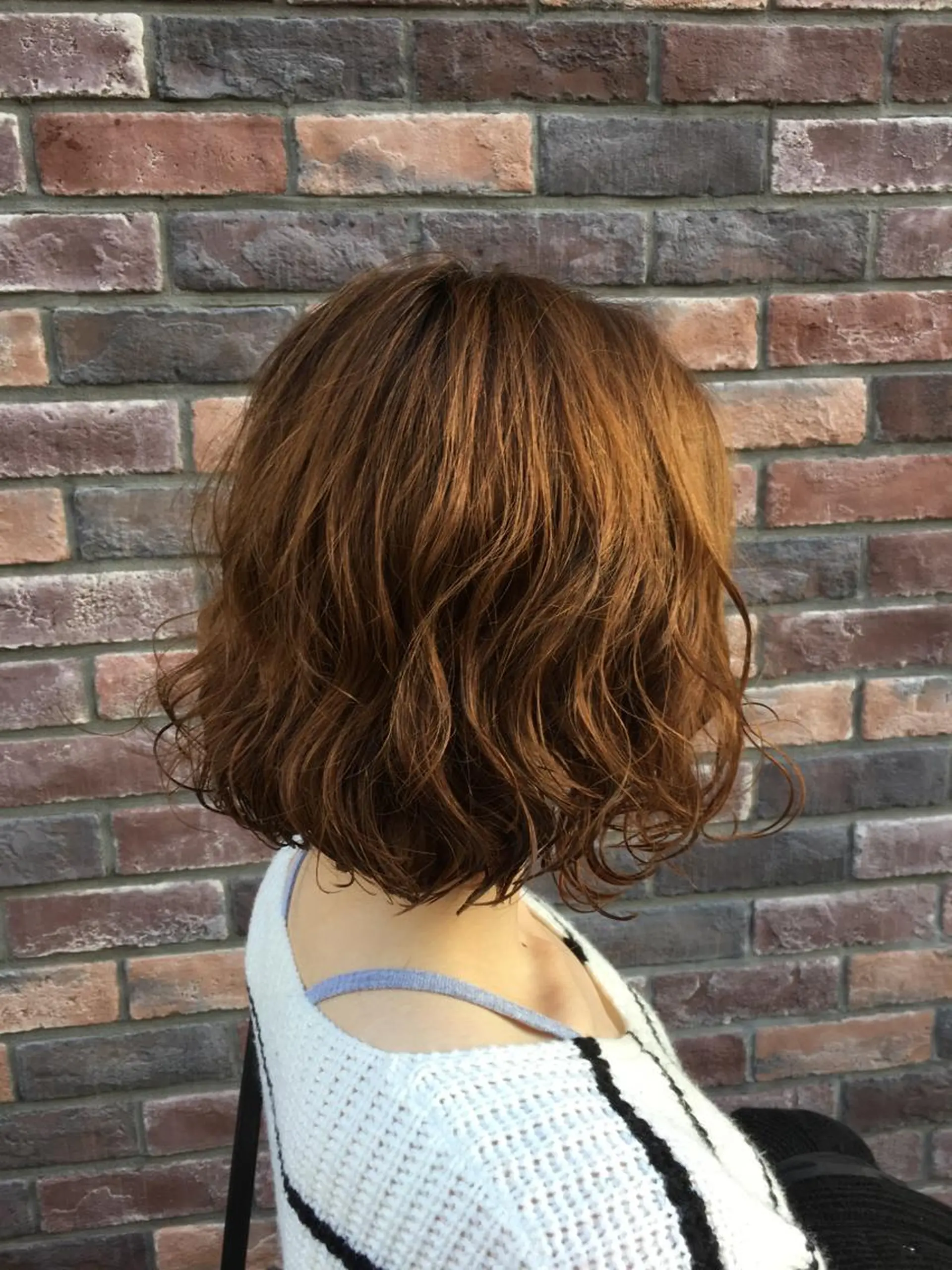 ミディアム パーマ ミディアムパーマ デジタルパーマ 永井大樹✨ 透明感カラー✨のヘアスタイル