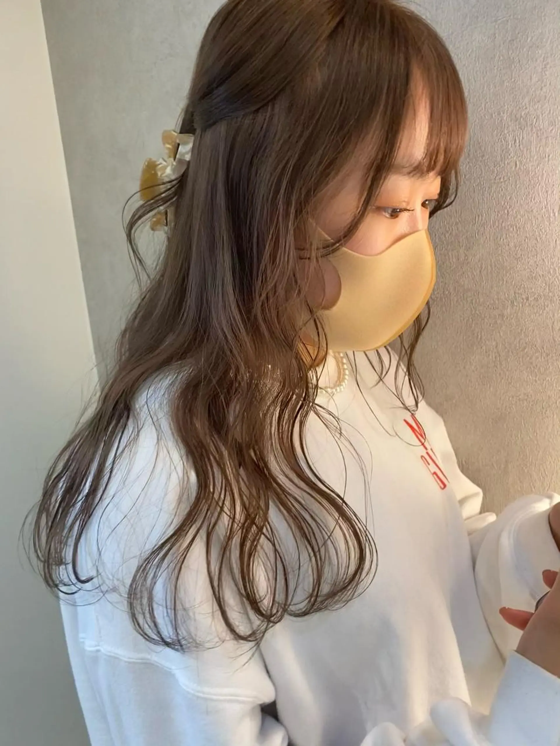 ロング カラー ヘアアレンジ 透明感カラー 🧡梅田ハイトーン カラー🧡runaのヘアスタイル